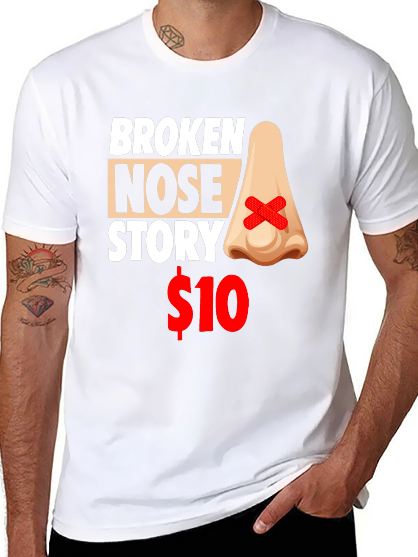 Broken Nose Story T-Shirt - Funny Graphic Tee