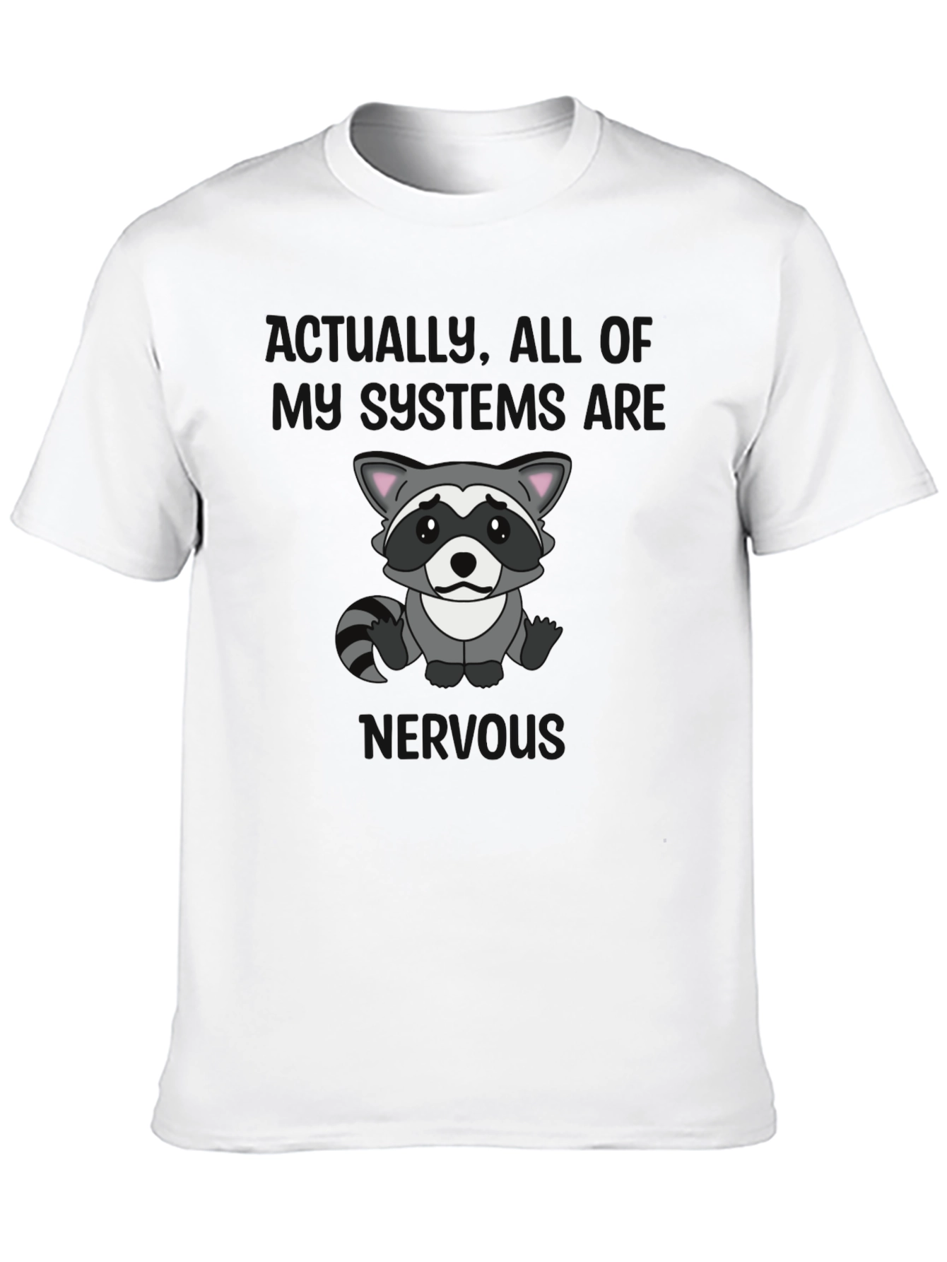 Raccoon Graphic T-Shirt - Actually Im Full of Rage
