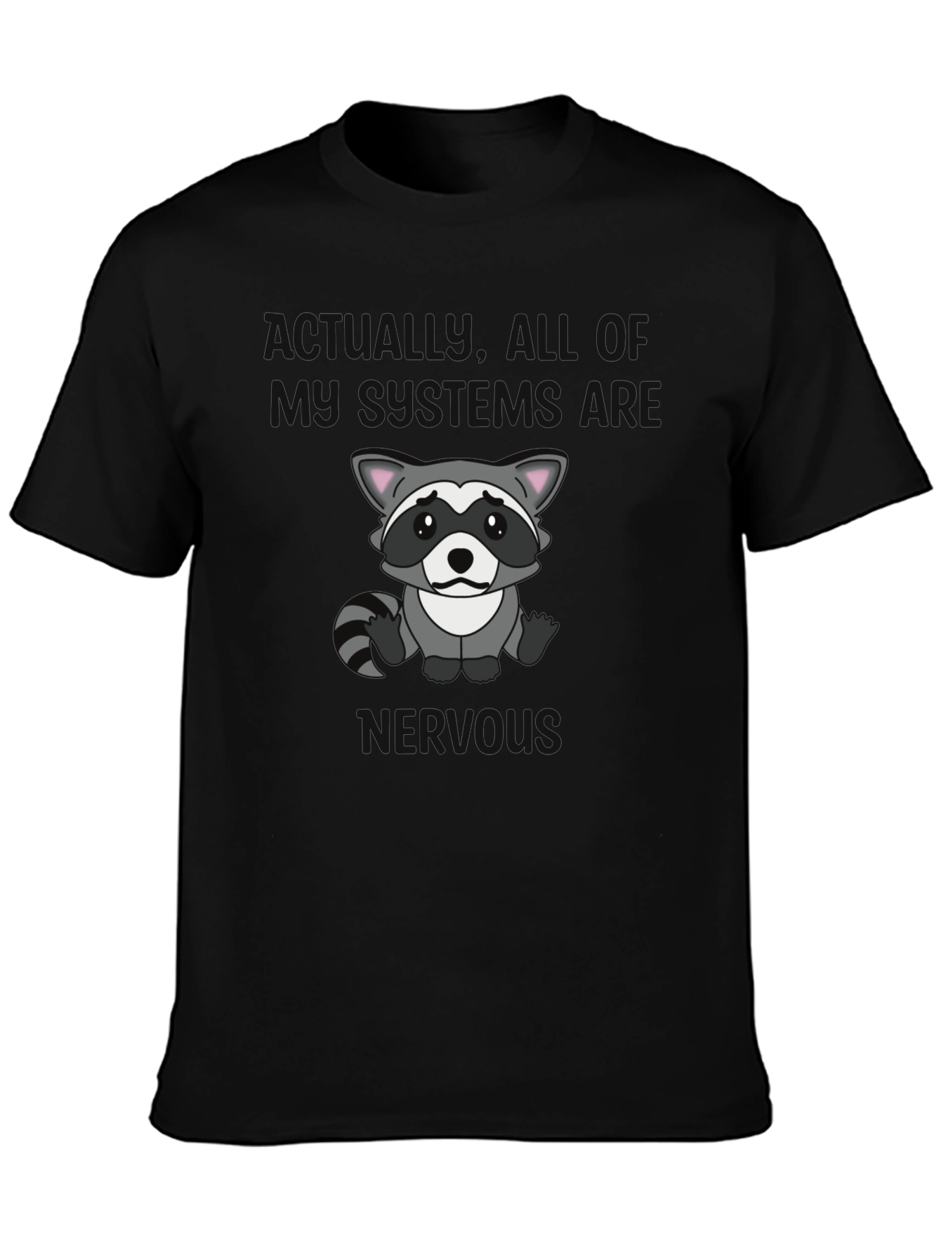 Raccoon Graphic T-Shirt - Actually Im Full of Rage