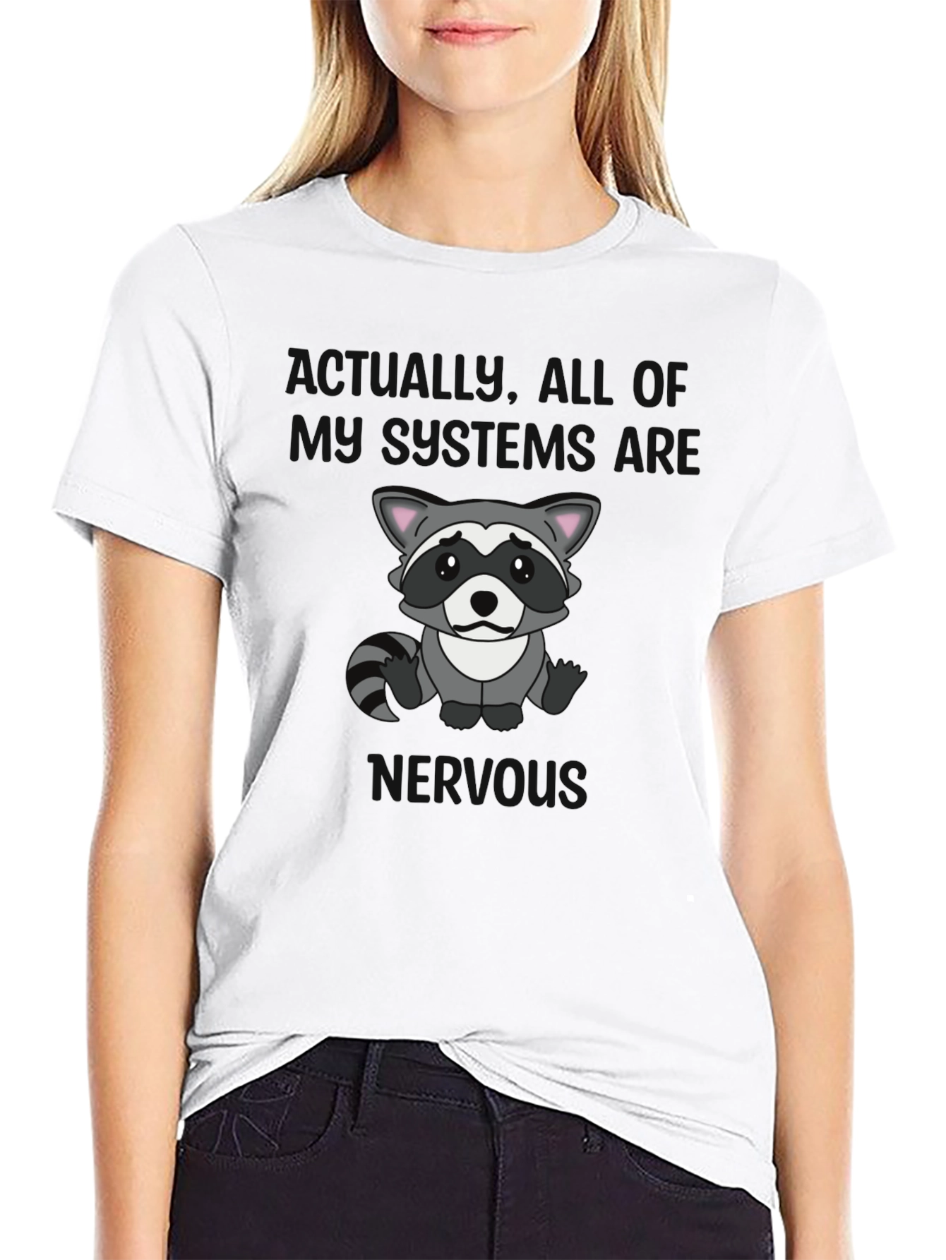 Raccoon Graphic T-Shirt - Actually Im Full of Rage
