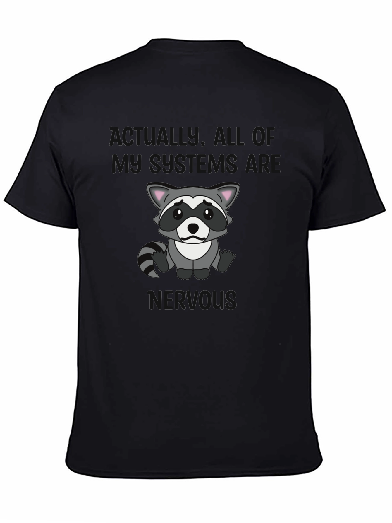 Raccoon Graphic T-Shirt - Actually Im Full of Rage