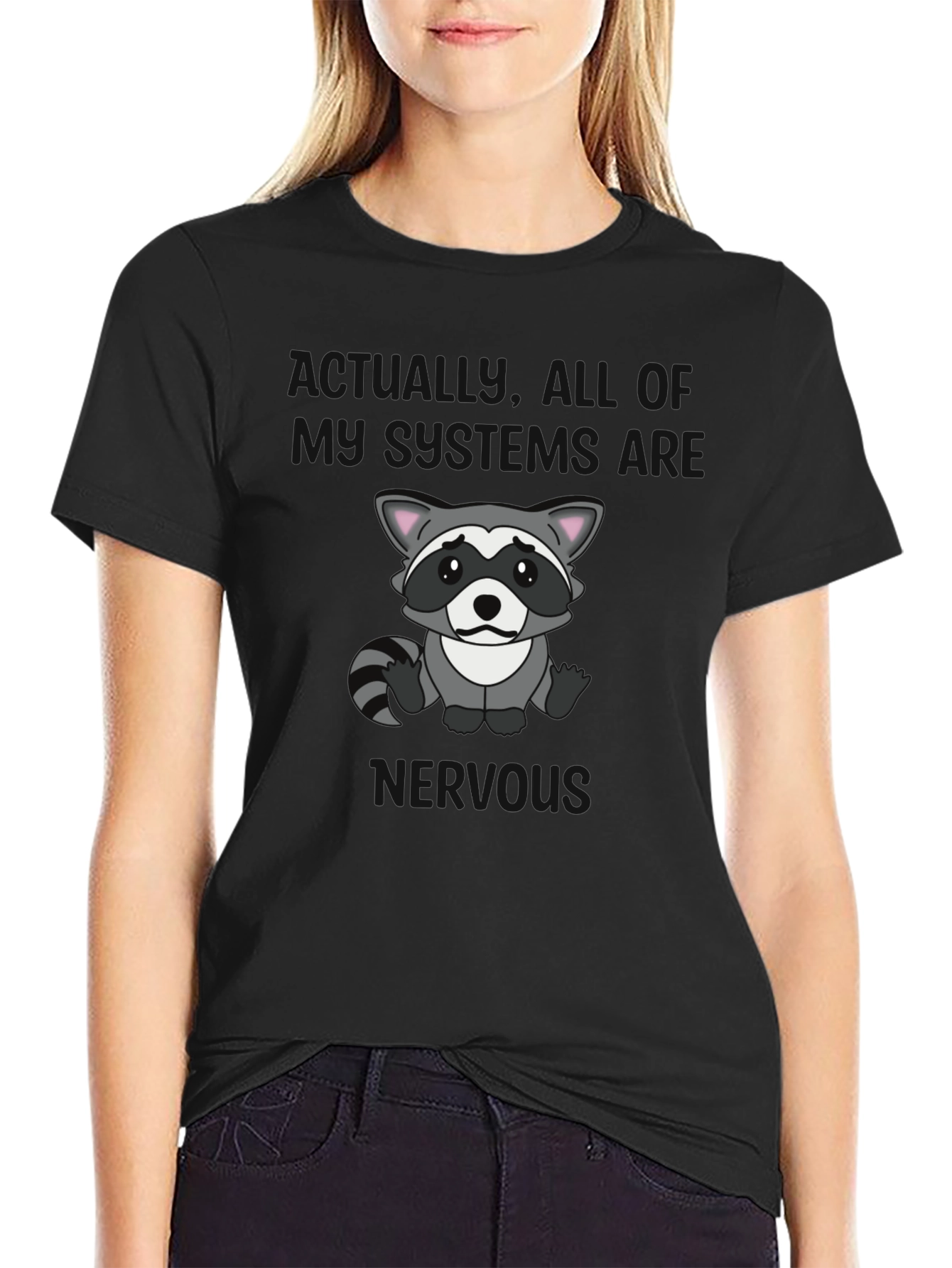 Raccoon Graphic T-Shirt - Actually Im Full of Rage