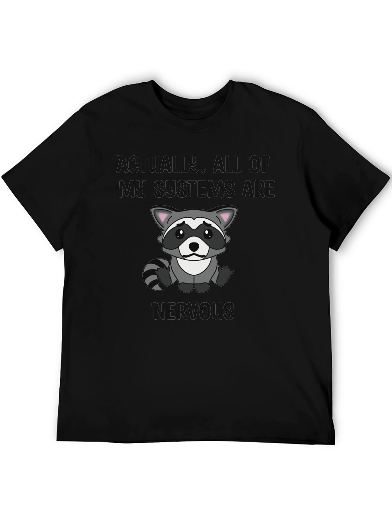 Raccoon Graphic T-Shirt - Actually Im Full of Rage