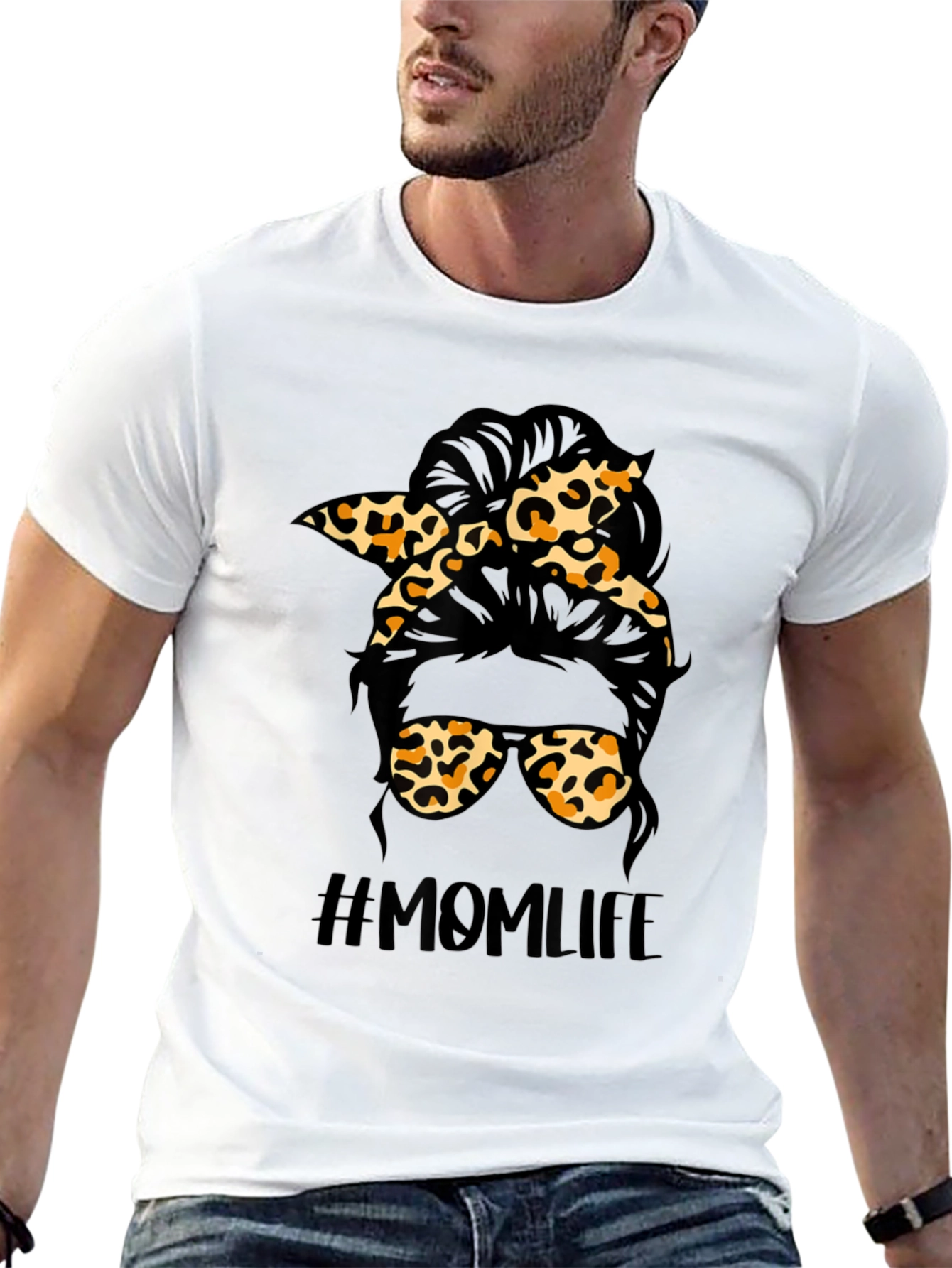 Mom Life Leopard Print T-Shirt