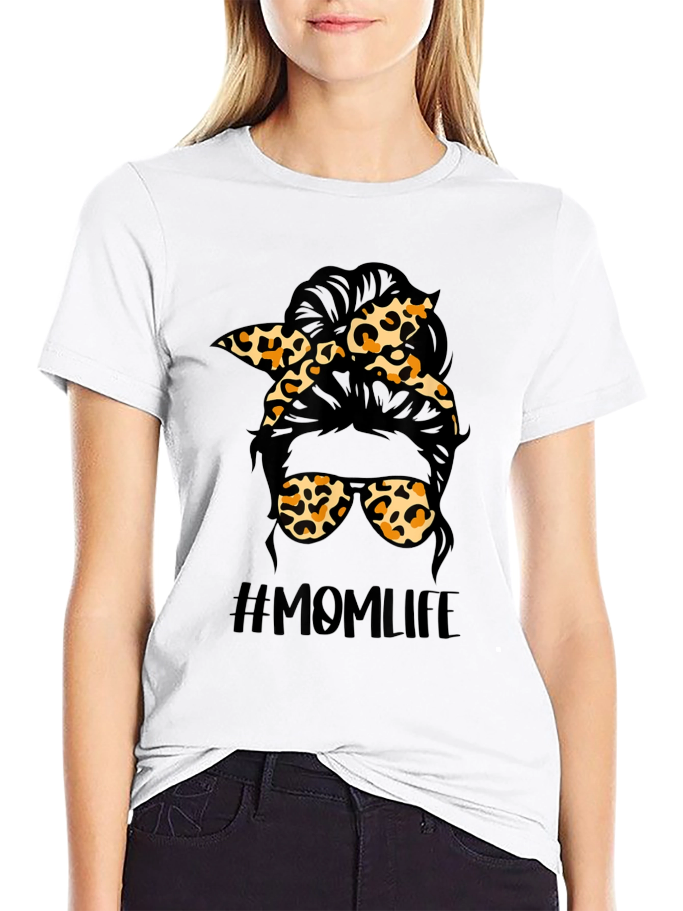 Mom Life Leopard Print T-Shirt