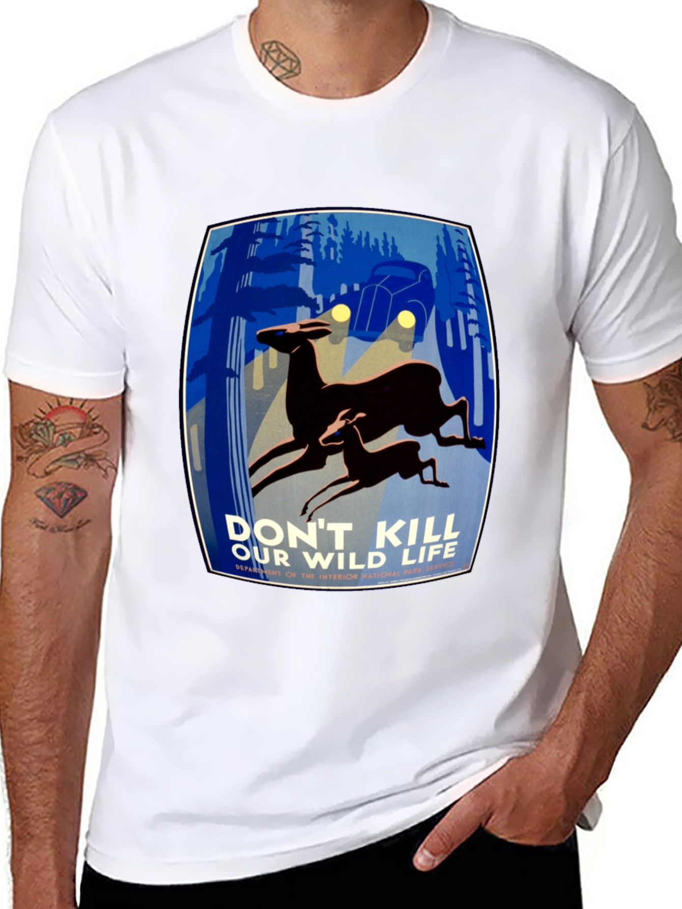 Retro Wildlife T-Shirt - Protect Our Wild Life