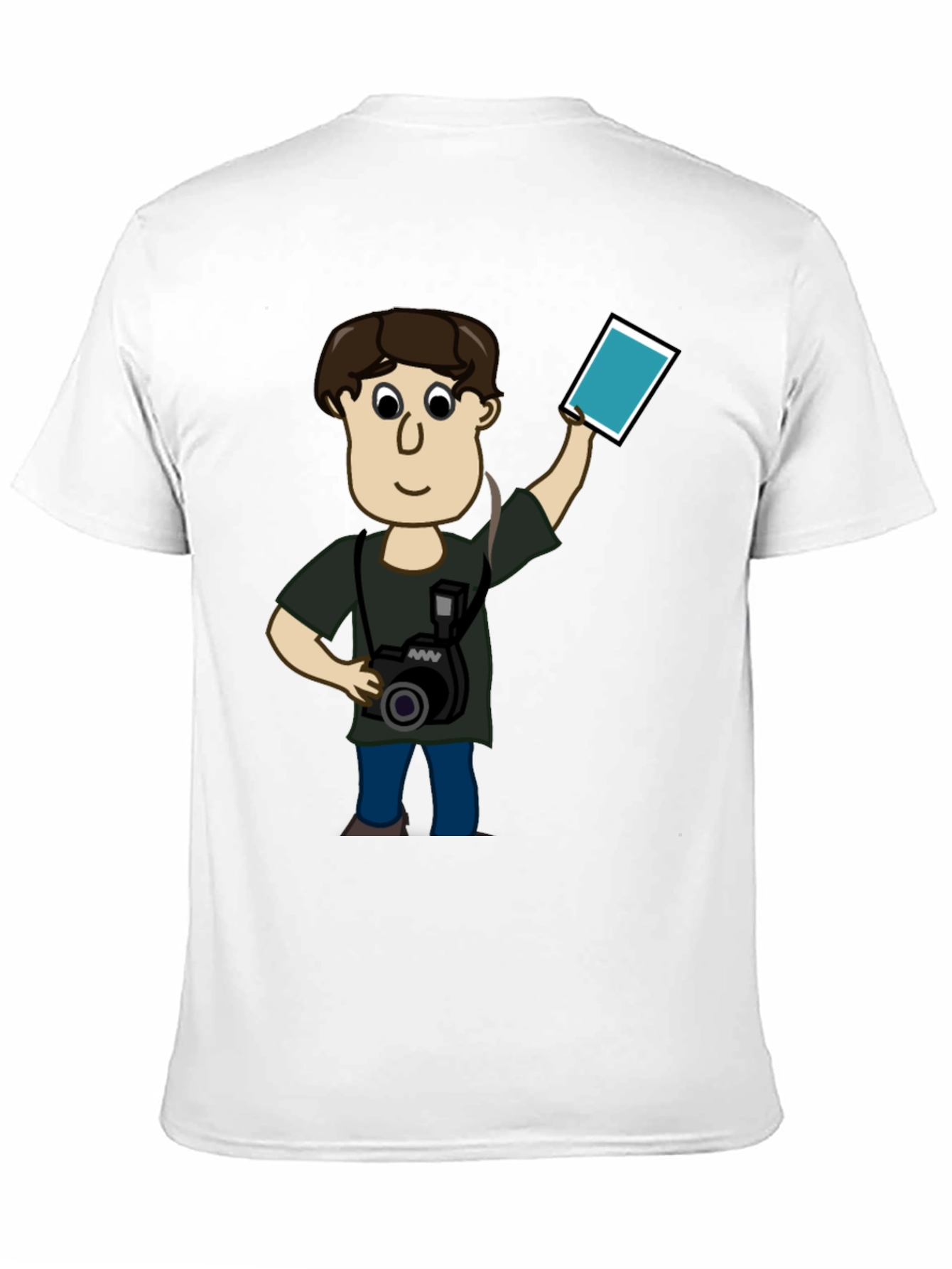 Cartoon Photographer Black T-Shirt