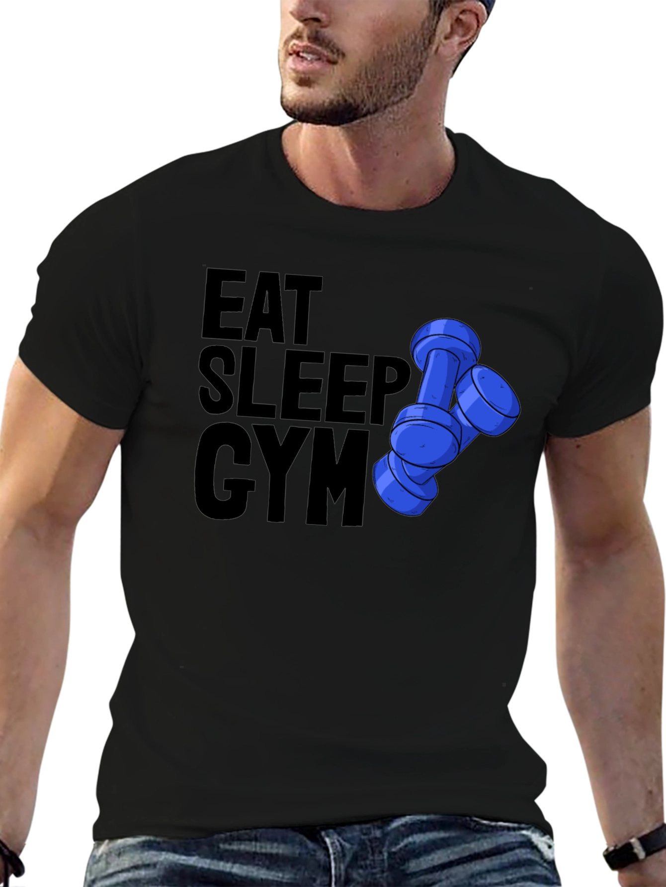Eat Sleep Gym Graphic T-Shirt
