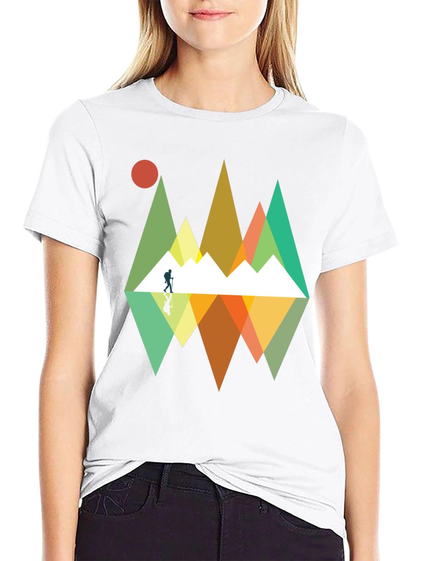 Mountain Reflection Graphic Tee - Outdoor Adventure Shirt