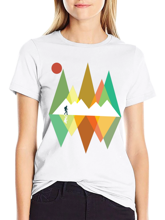 Mountain Reflection Graphic Tee - Outdoor Adventure Shirt