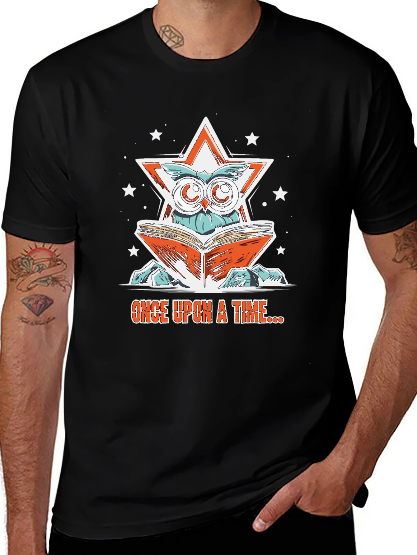 Owl Reading Book T-Shirt - Once Upon A Time
