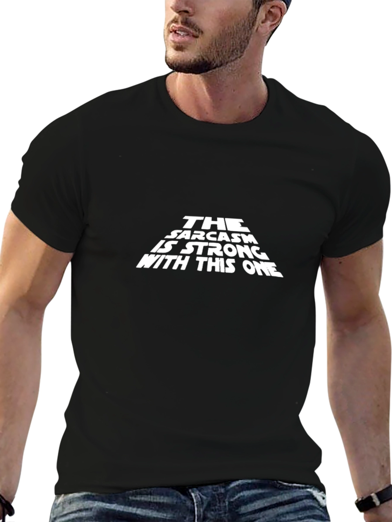 Sarcasm is Strong T-Shirt - Black Cotton Graphic Tee