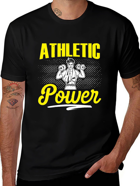 Athletic Power Black T-Shirt - Workout Apparel