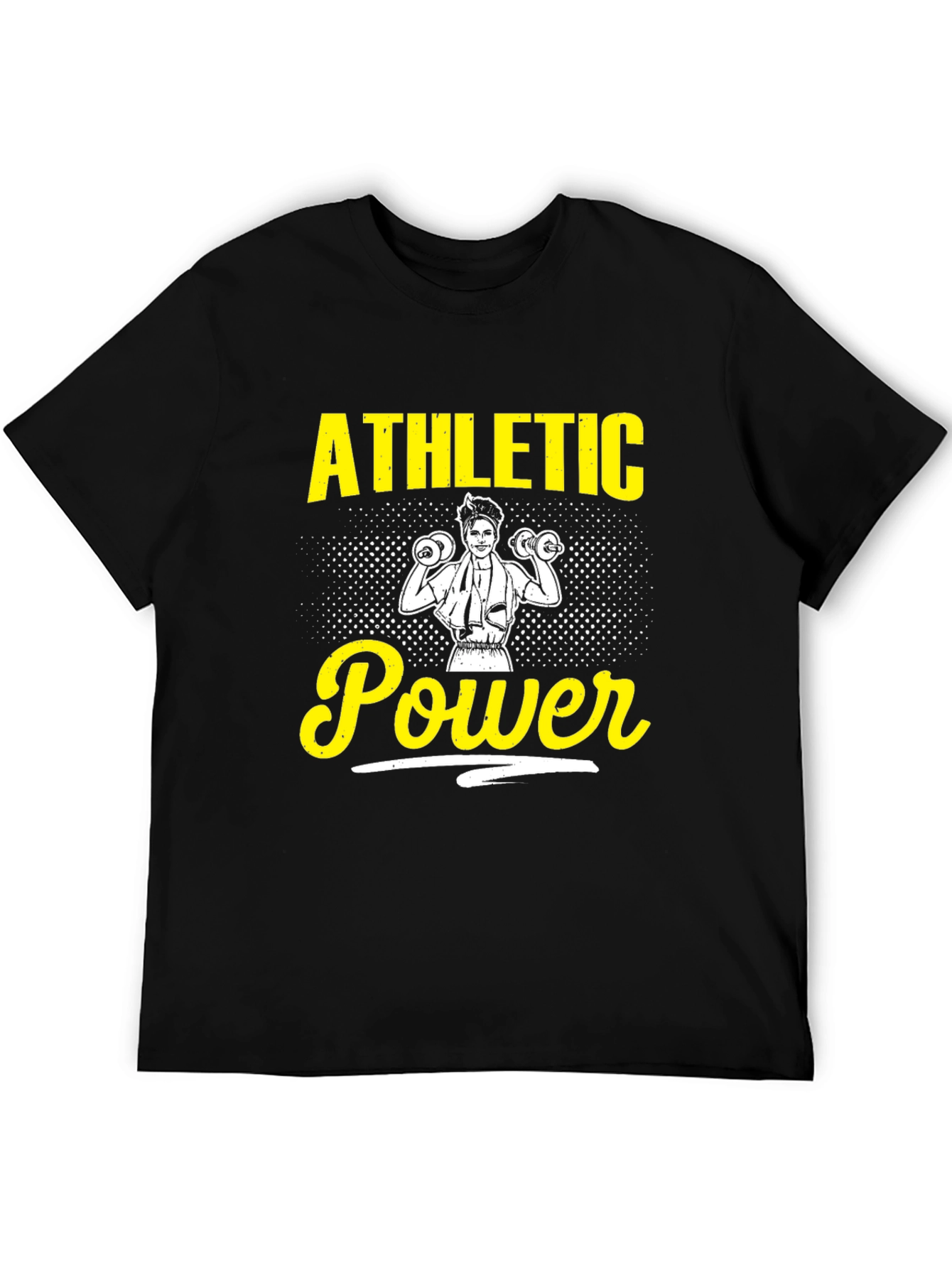 Athletic Power Black T-Shirt - Workout Apparel