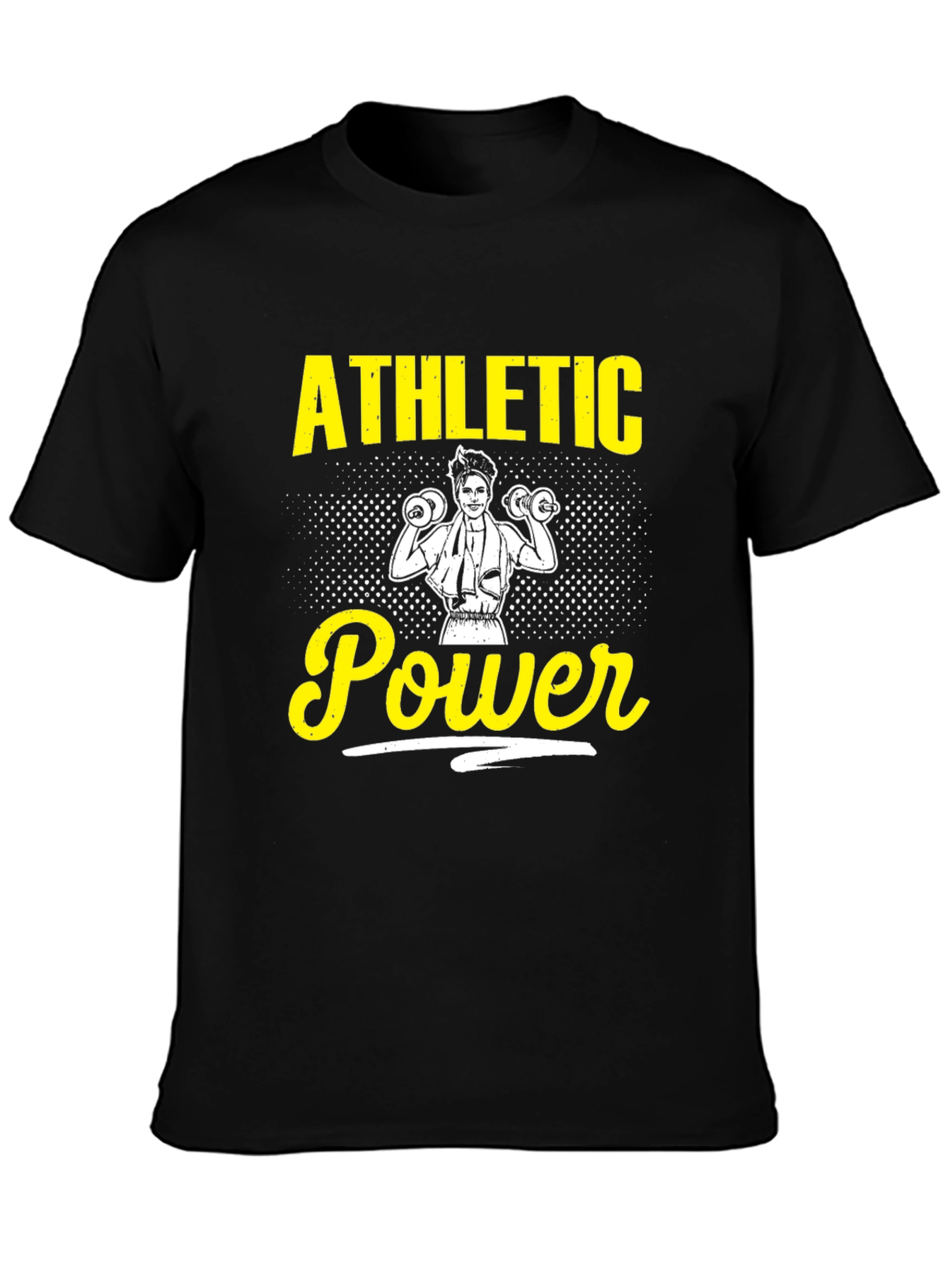 Athletic Power Black T-Shirt - Workout Apparel