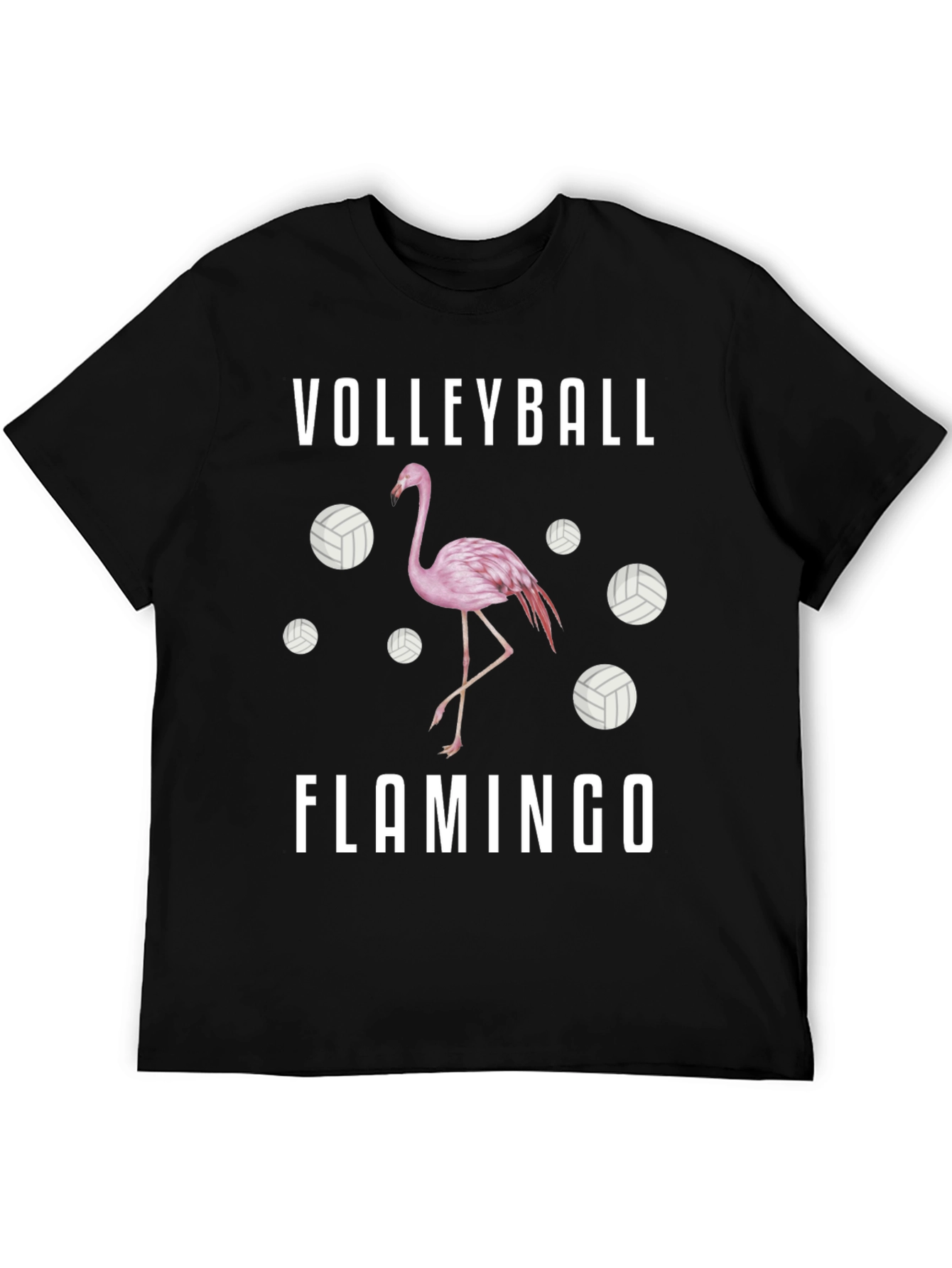Volleyball Flamingo Graphic T-Shirt