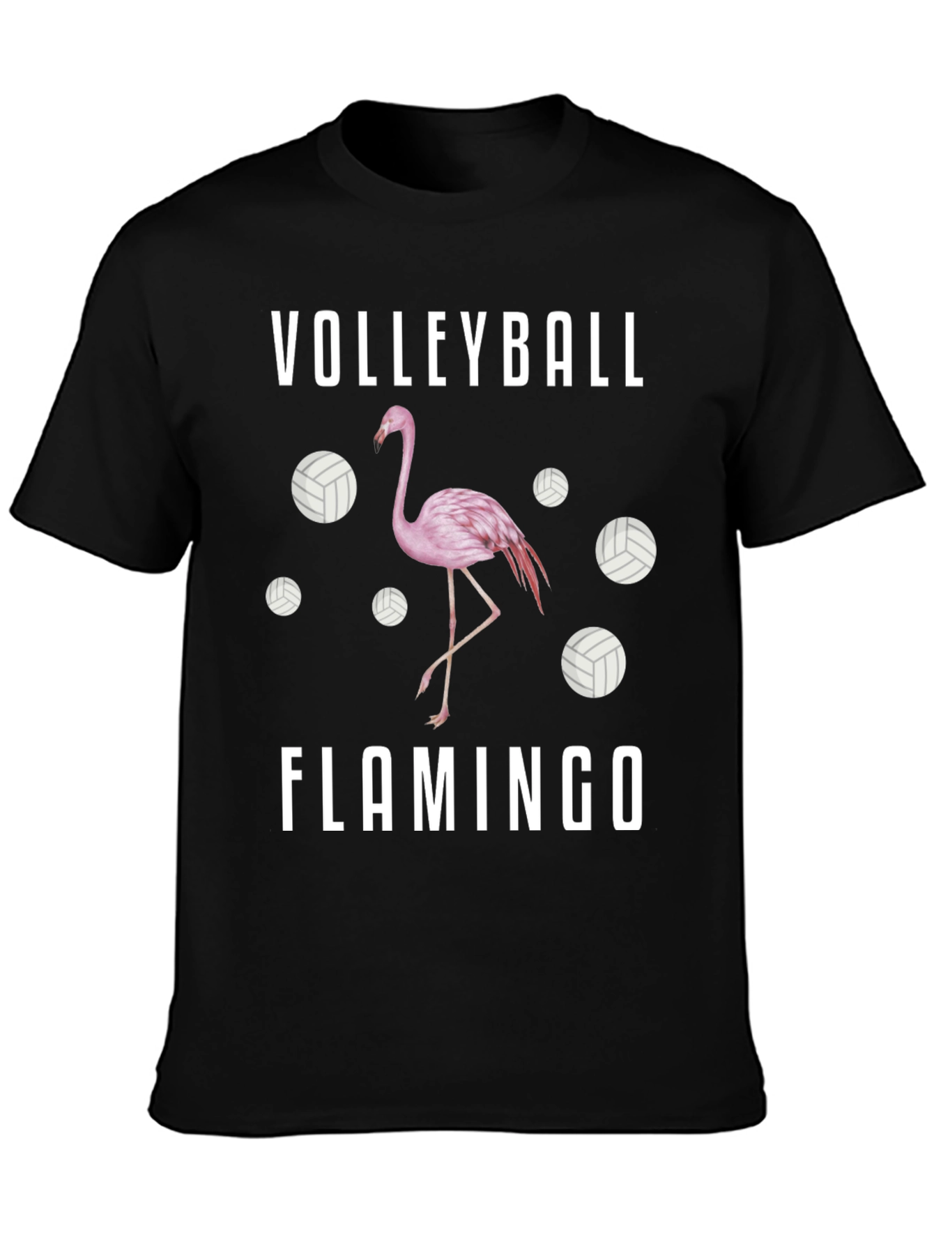 Volleyball Flamingo Graphic T-Shirt