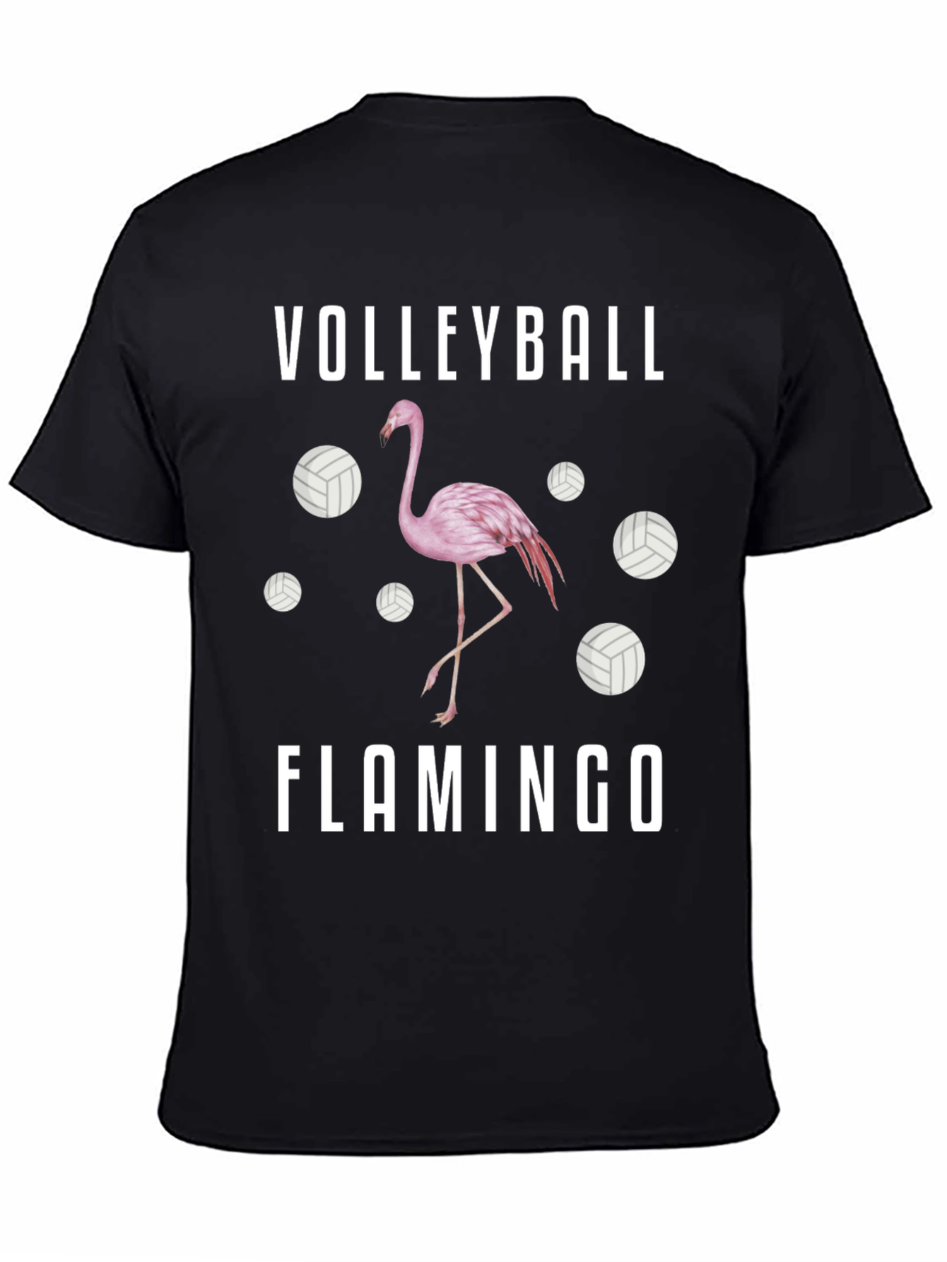 Volleyball Flamingo Graphic T-Shirt