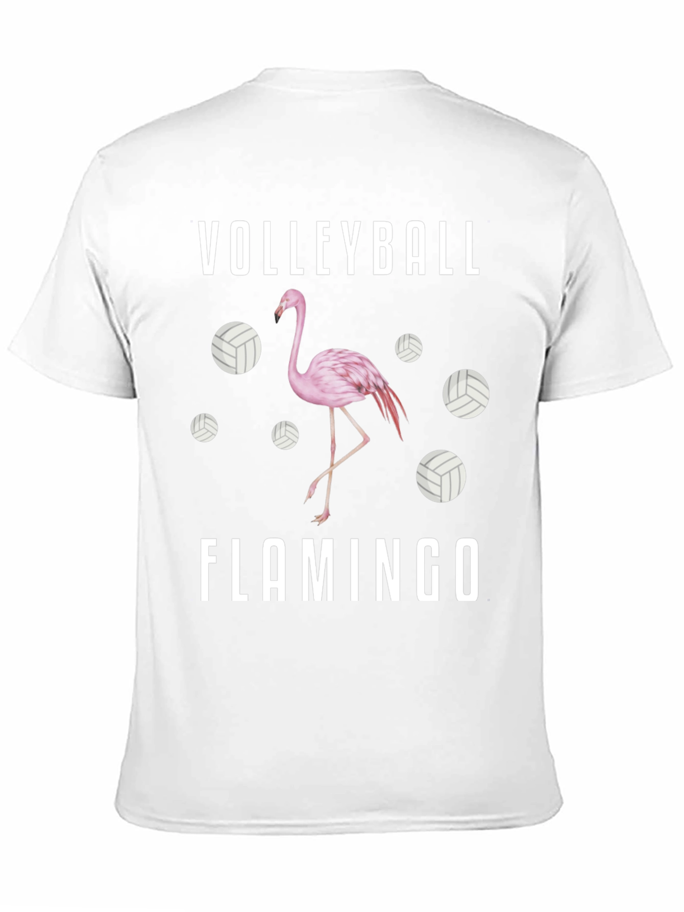 Volleyball Flamingo Graphic T-Shirt