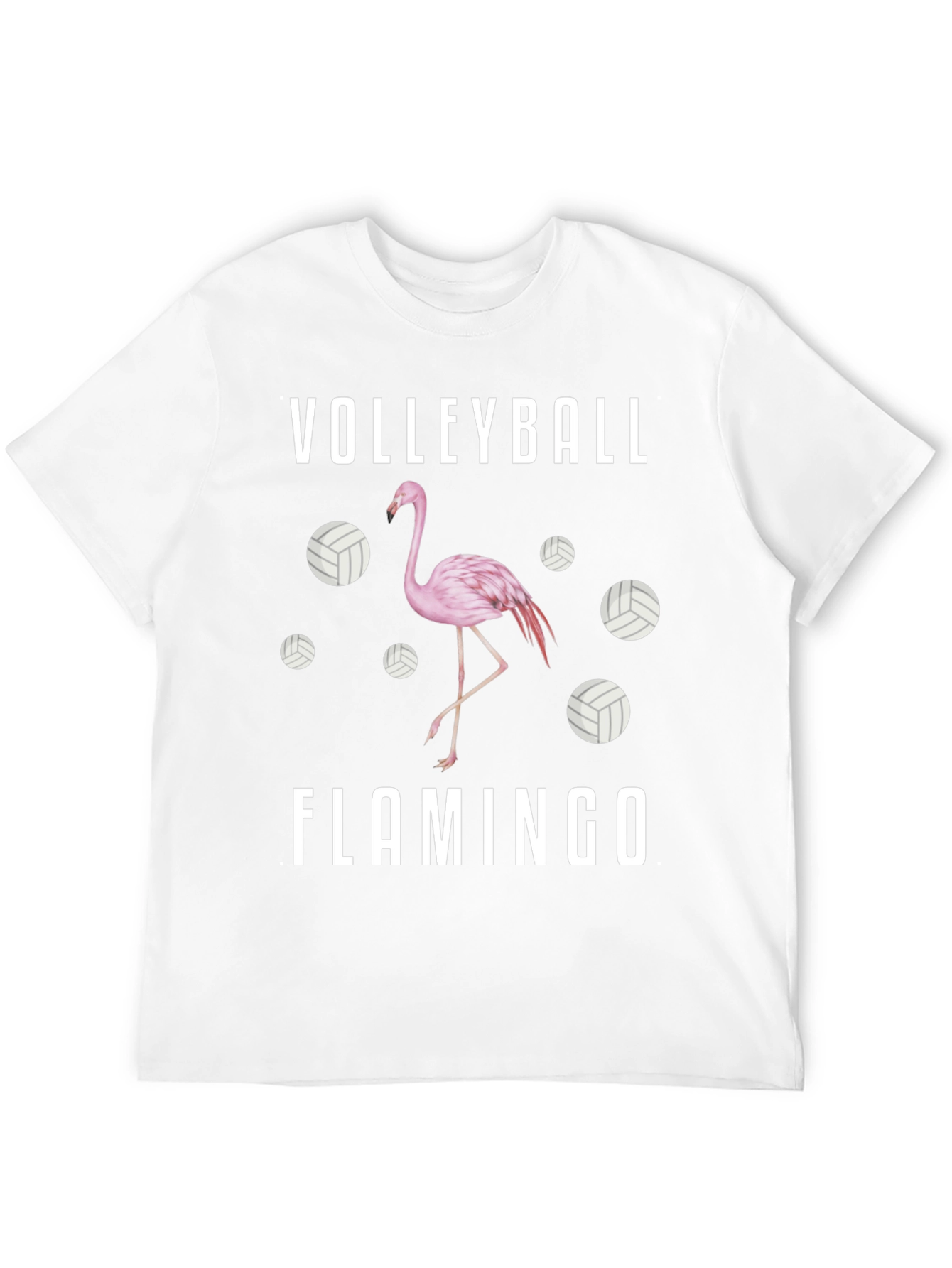 Volleyball Flamingo Graphic T-Shirt