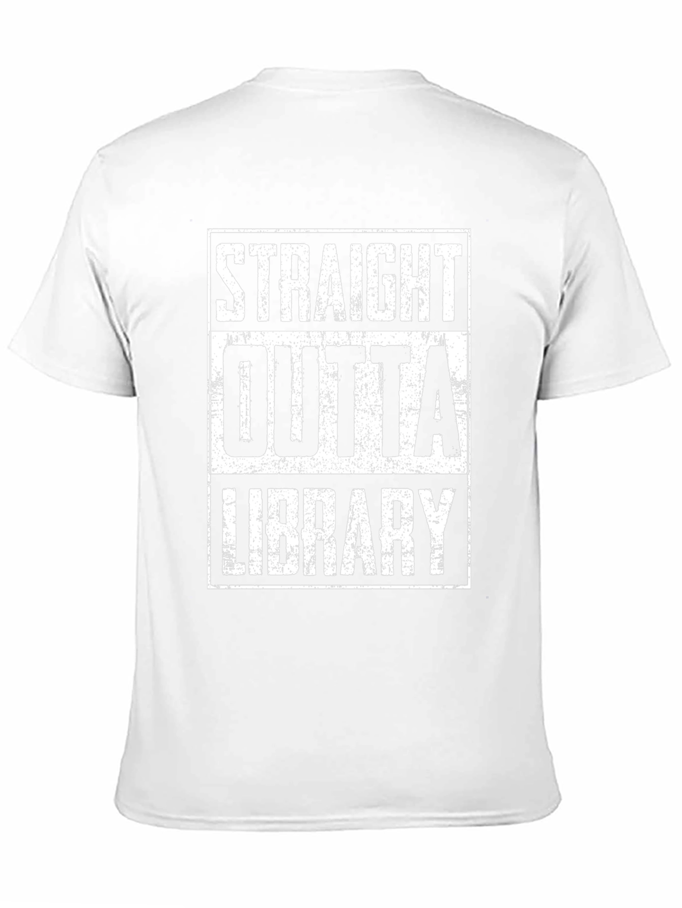 Straight Outta Library Black Graphic T-Shirt
