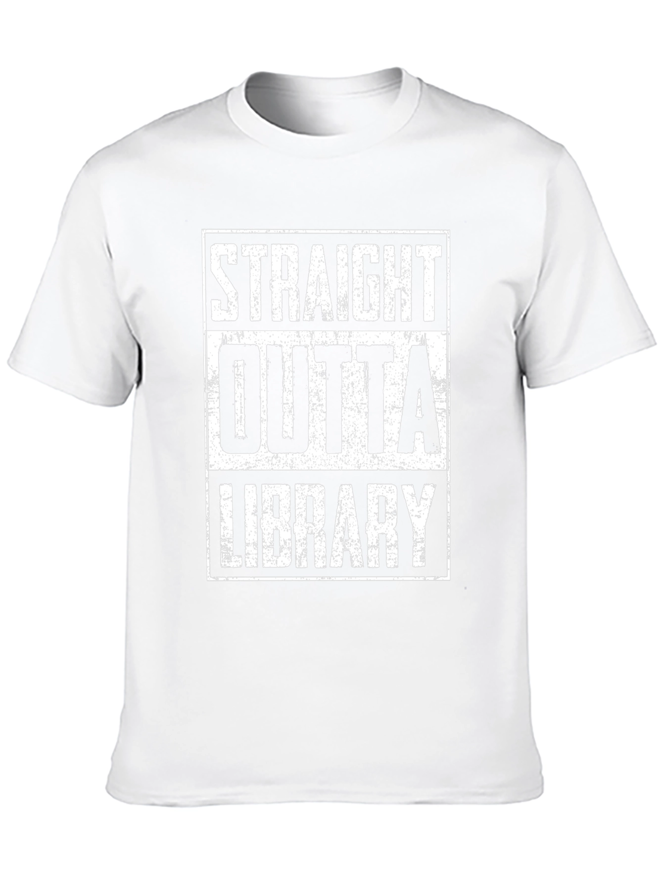 Straight Outta Library Black Graphic T-Shirt