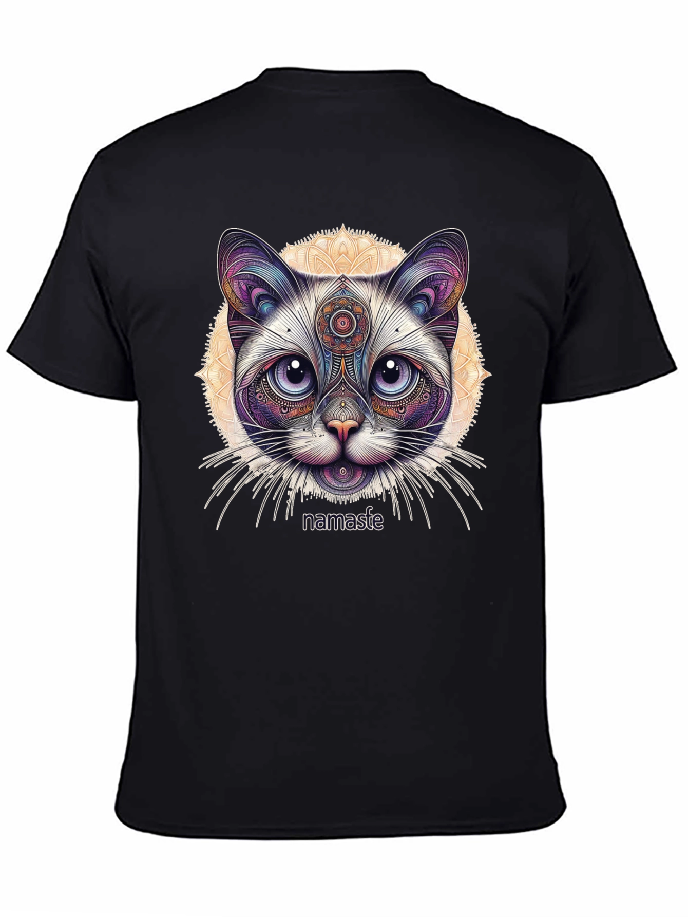 Namaste Cat T-Shirt - Meditative Feline Design