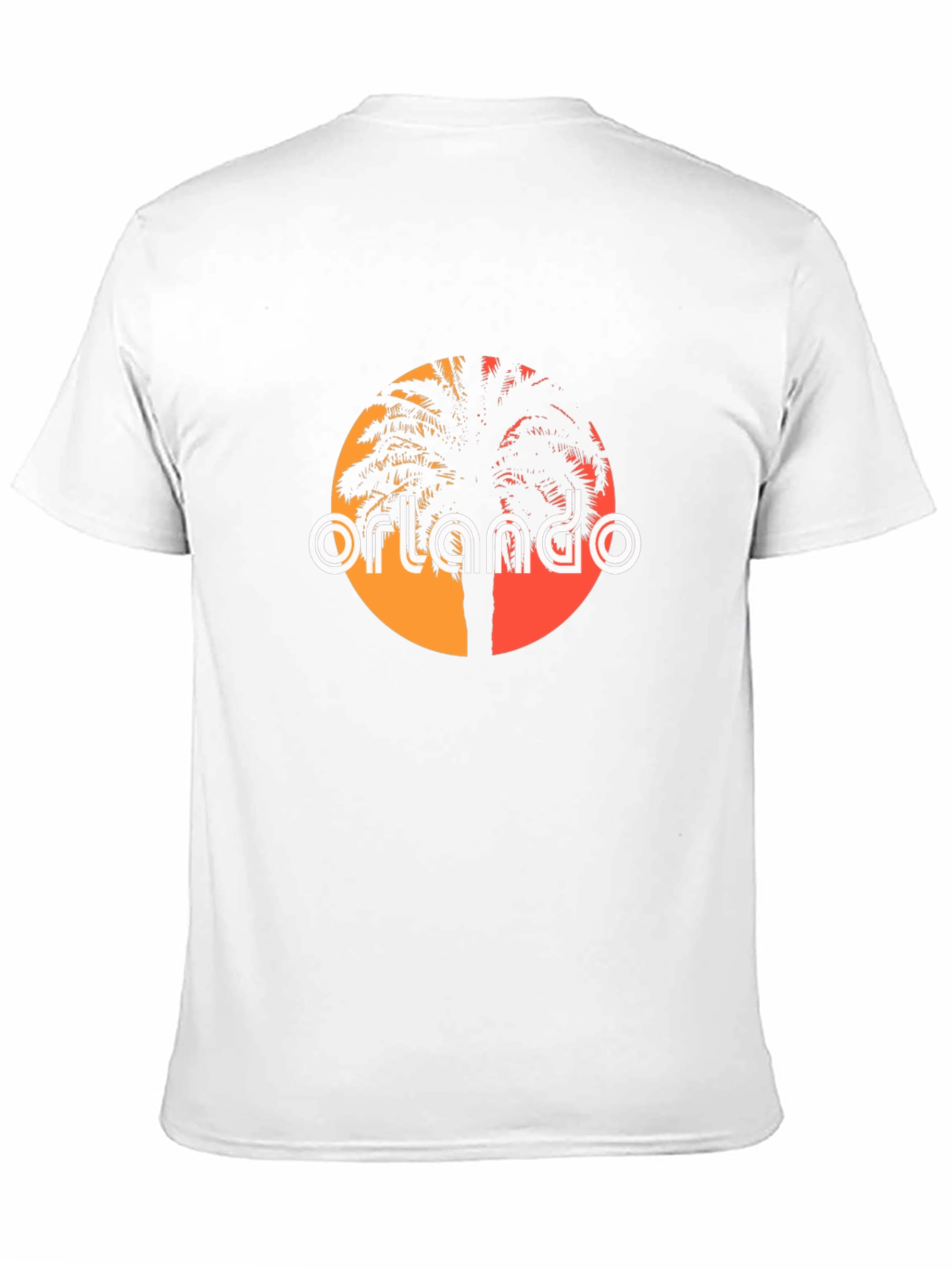Orlando Palm Tree T-Shirt - Retro Sunset Design