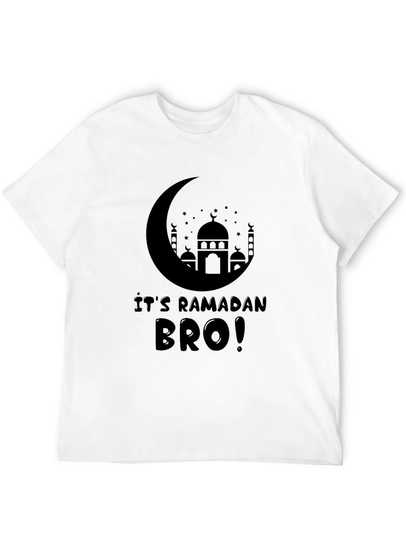 Ramadan Bro T-Shirt - Crescent Moon & Mosque
