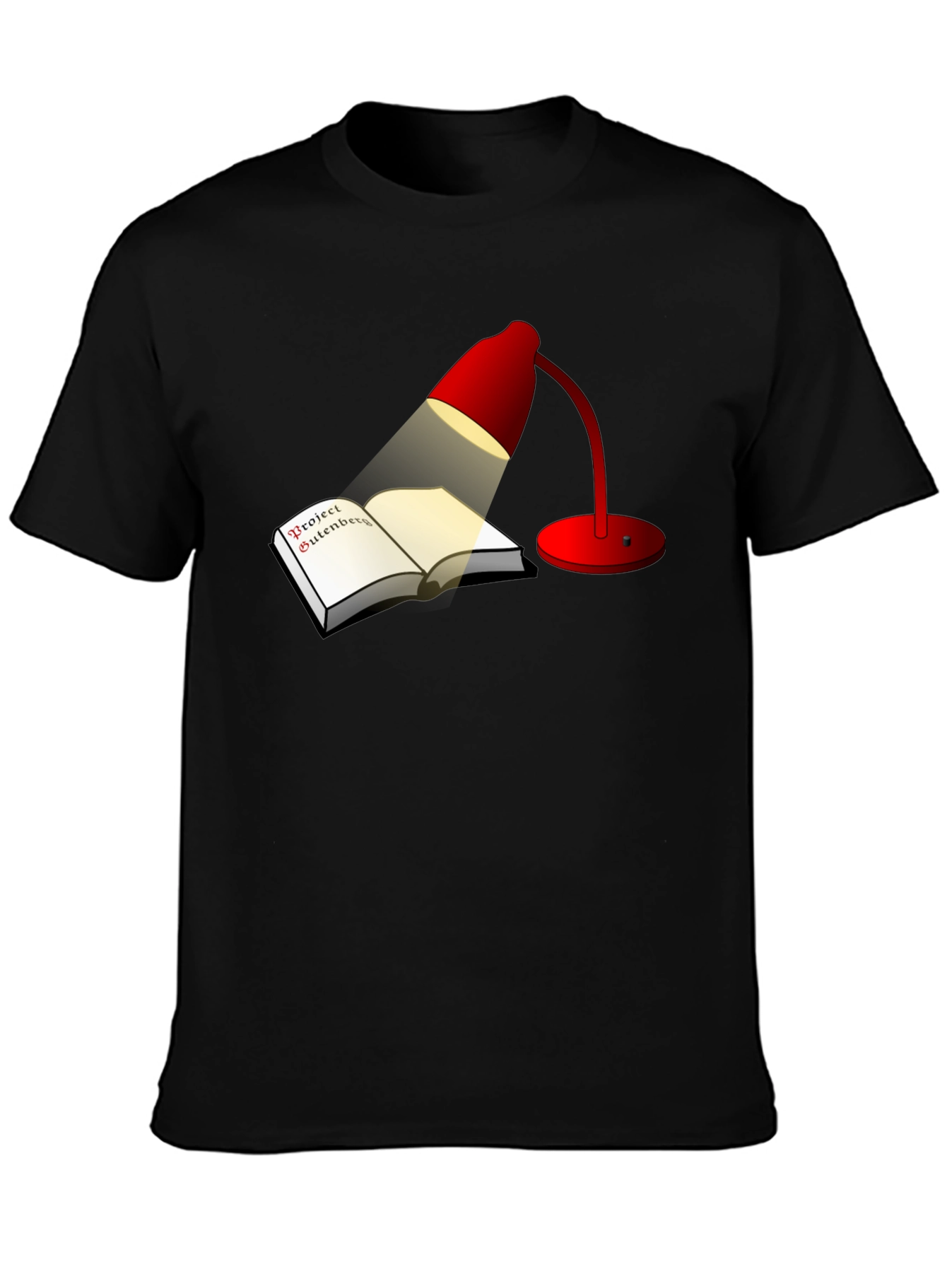 Project Gutenberg Red Lamp Black Tee