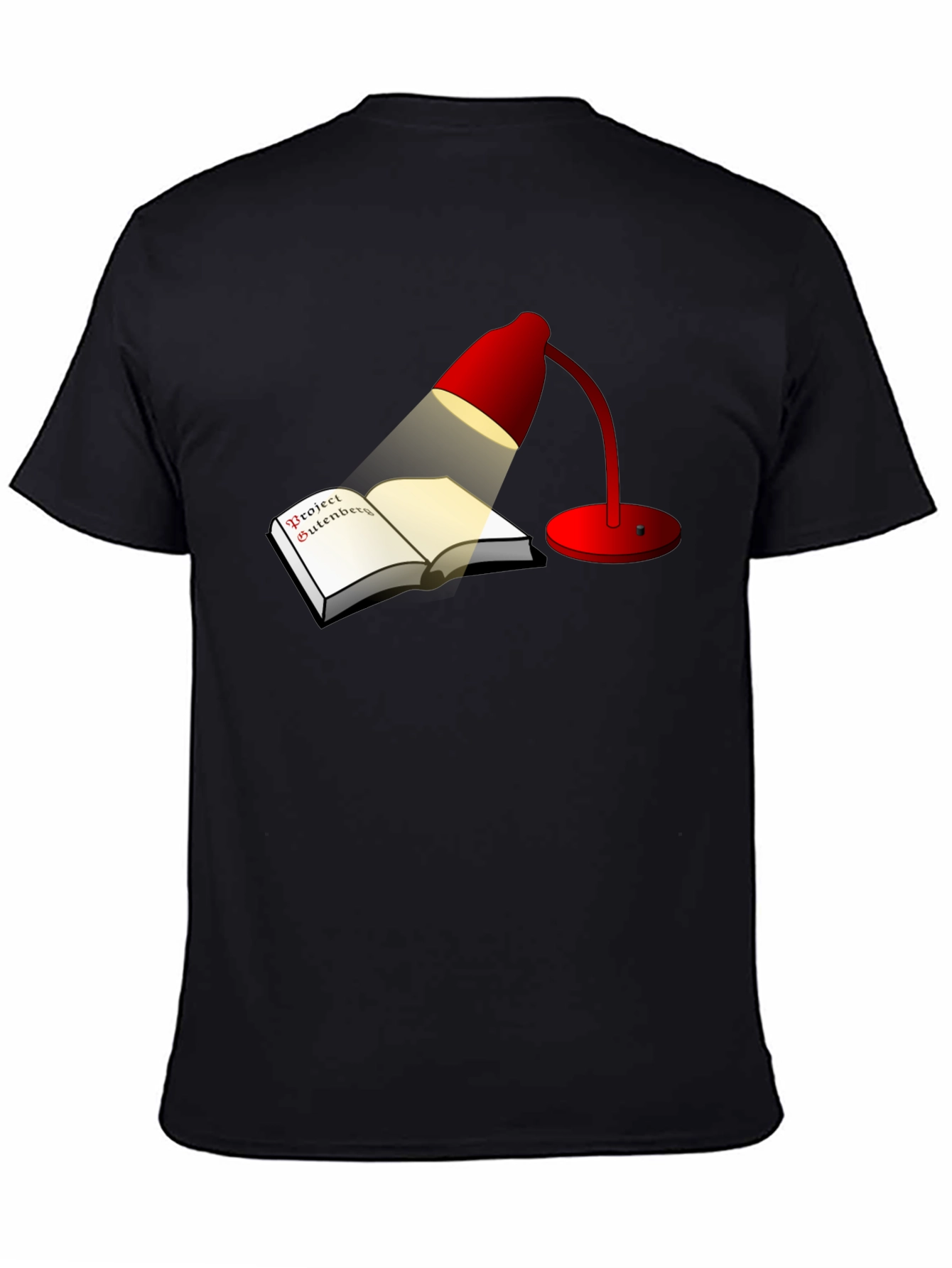 Project Gutenberg Red Lamp Black Tee