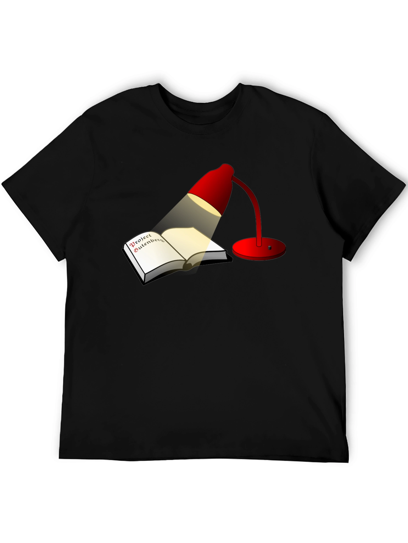 Project Gutenberg Red Lamp Black Tee