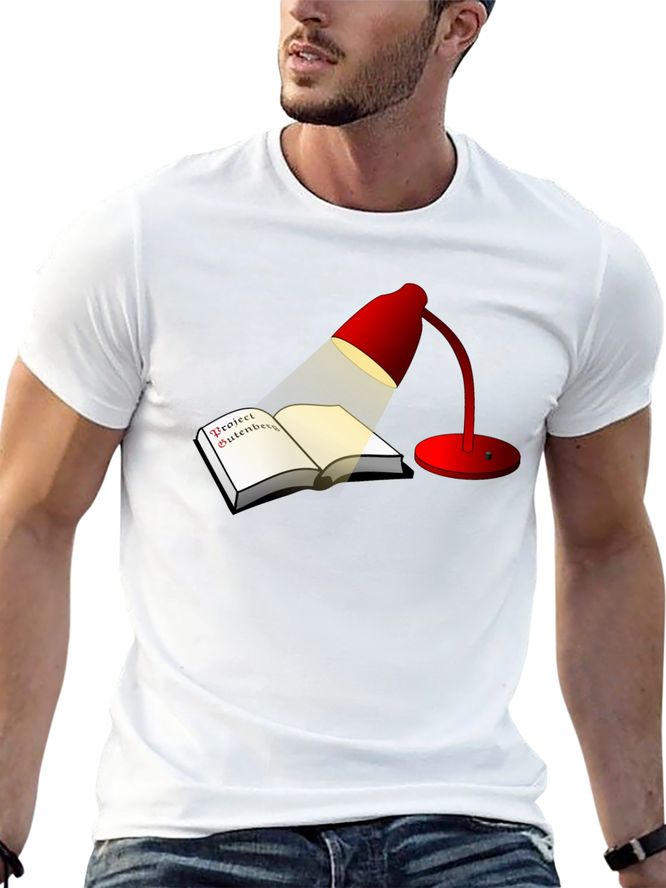 Project Gutenberg Red Lamp Black Tee