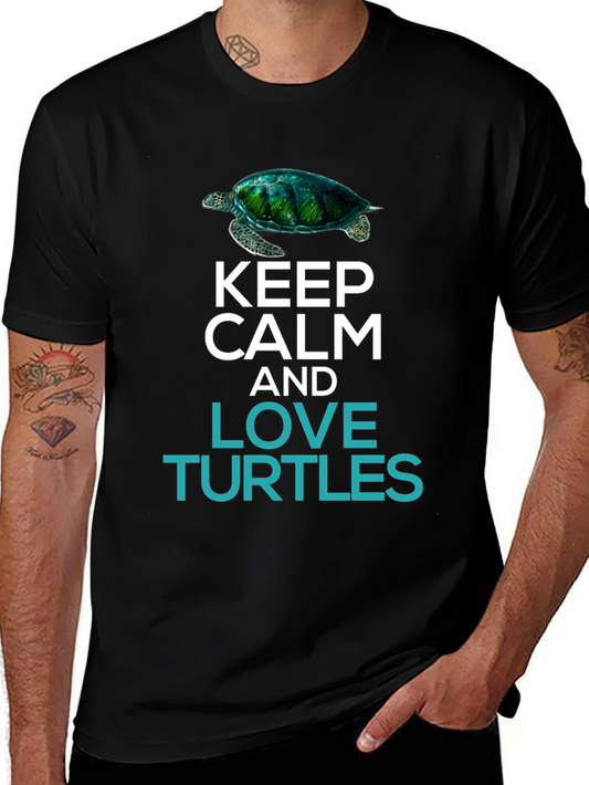 Keep Calm & Love Turtles Graphic T-Shirt