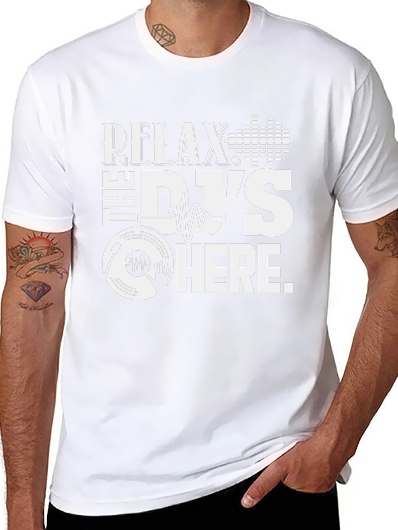 Relax The DJs Here Black T-Shirt