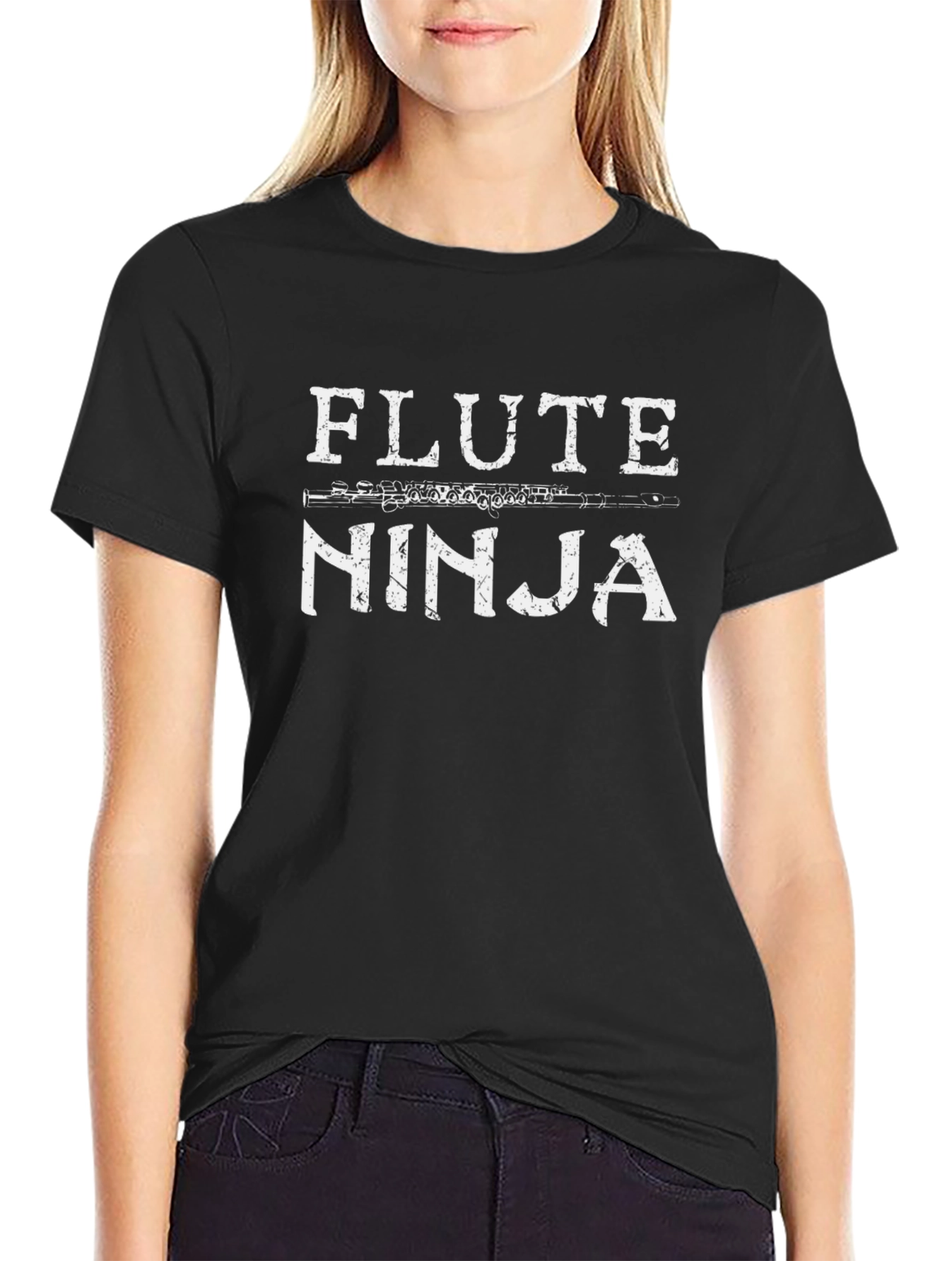 Flute Ninja T-Shirt - Musician Humor Tee