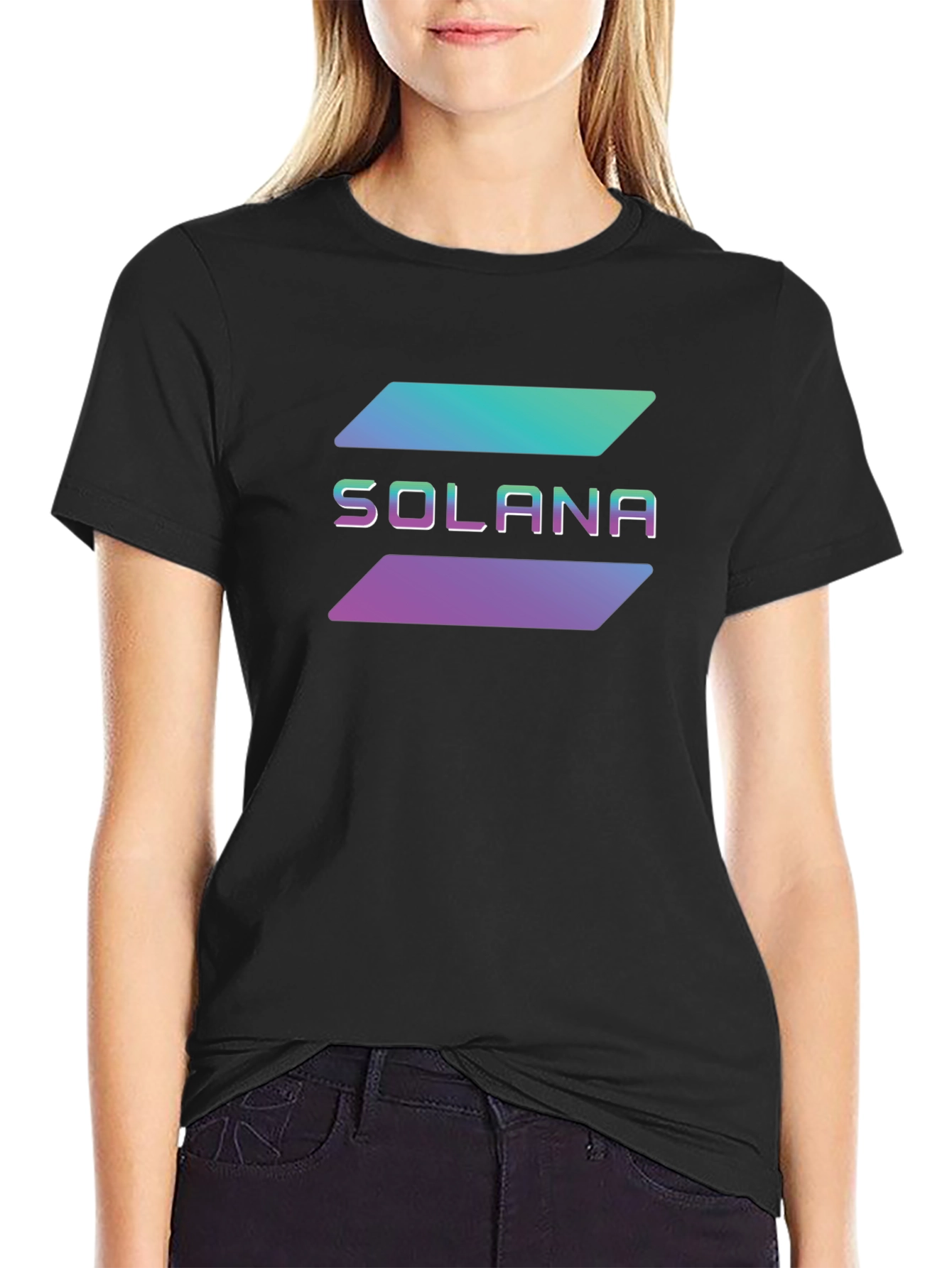 Solana Crypto T-Shirt - Black