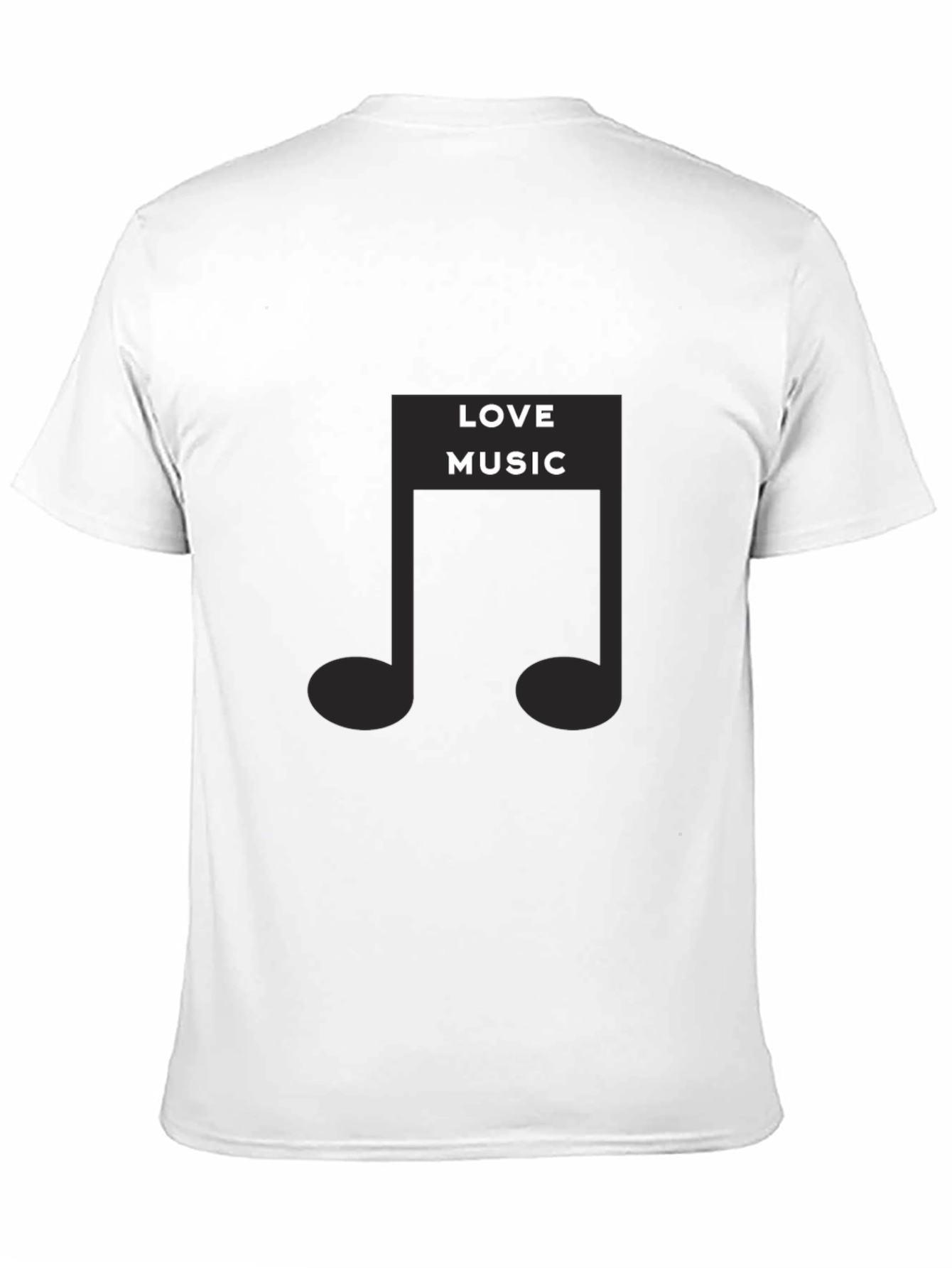 Love Music Graphic Black T-Shirt