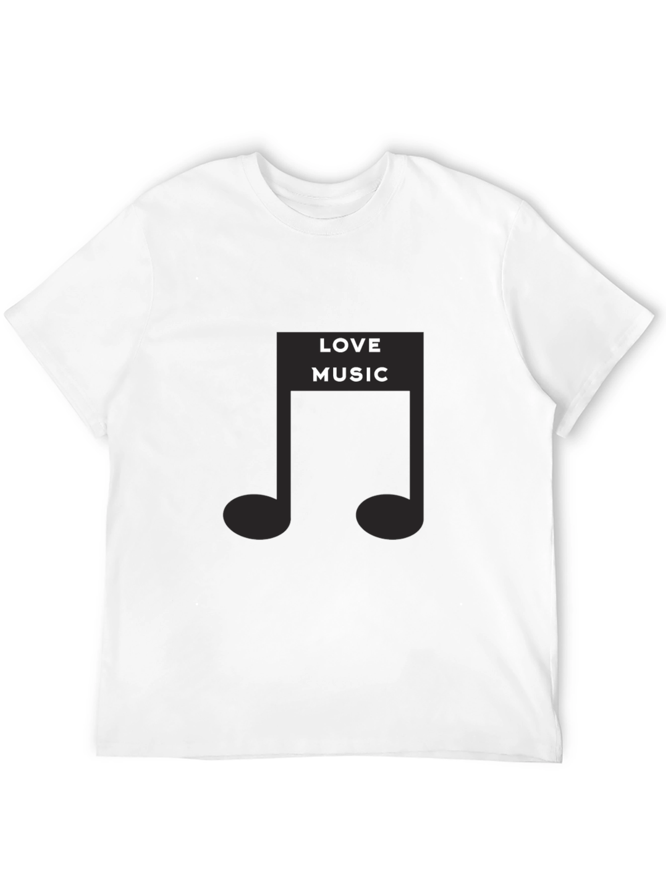 Love Music Graphic Black T-Shirt