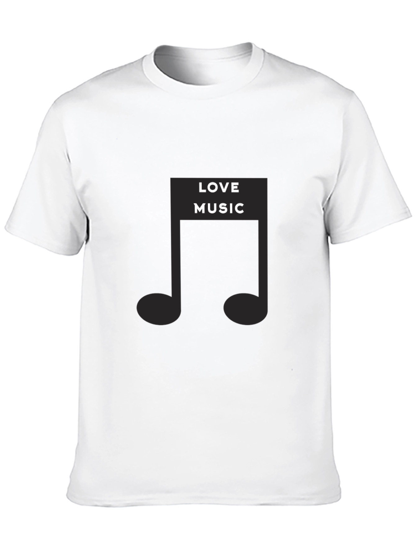 Love Music Graphic Black T-Shirt