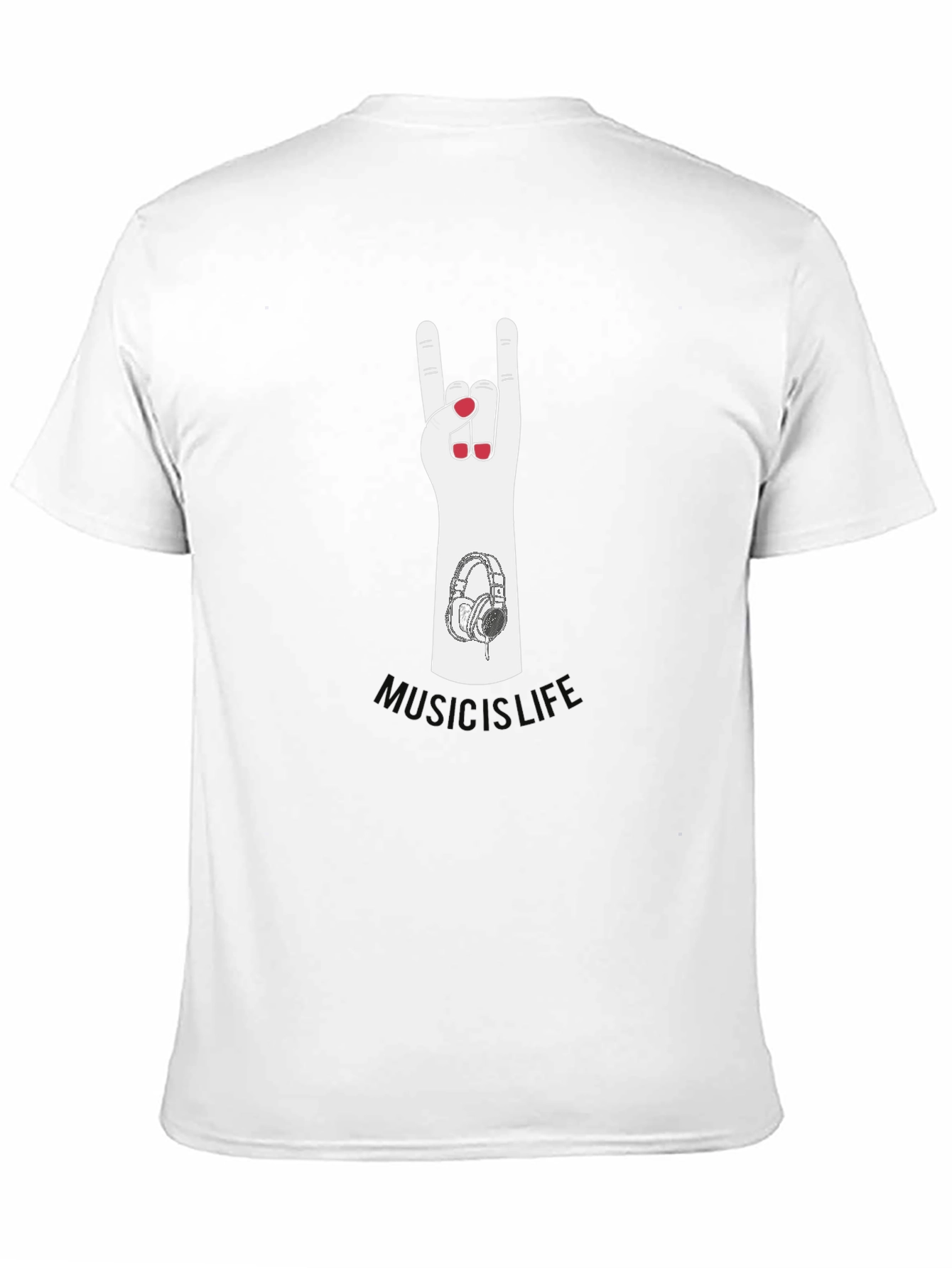 Music Is Life Graphic Print T-Shirt