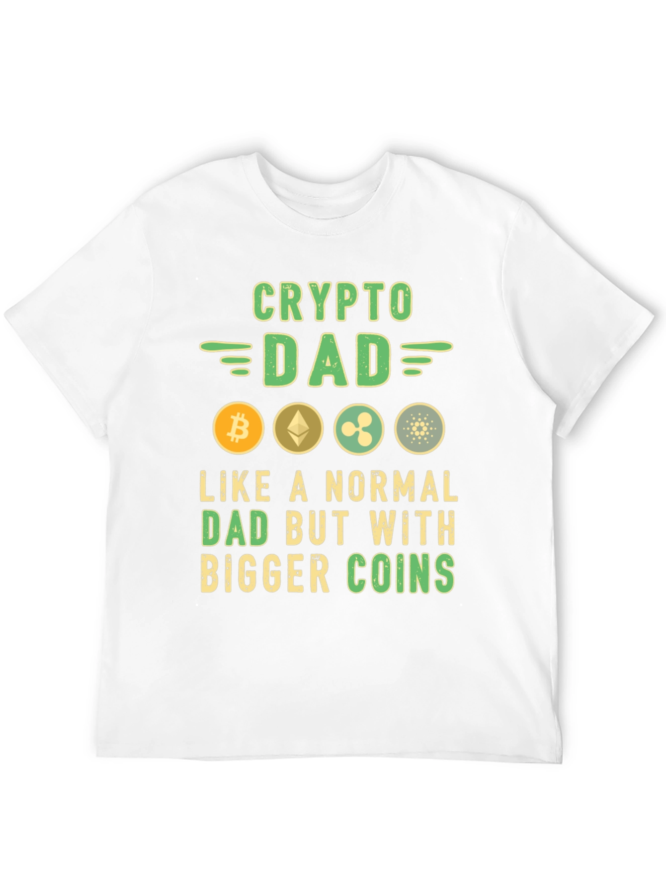 Crypto Dad T-Shirt Bitcoin Ethereum Ripple Cardano
