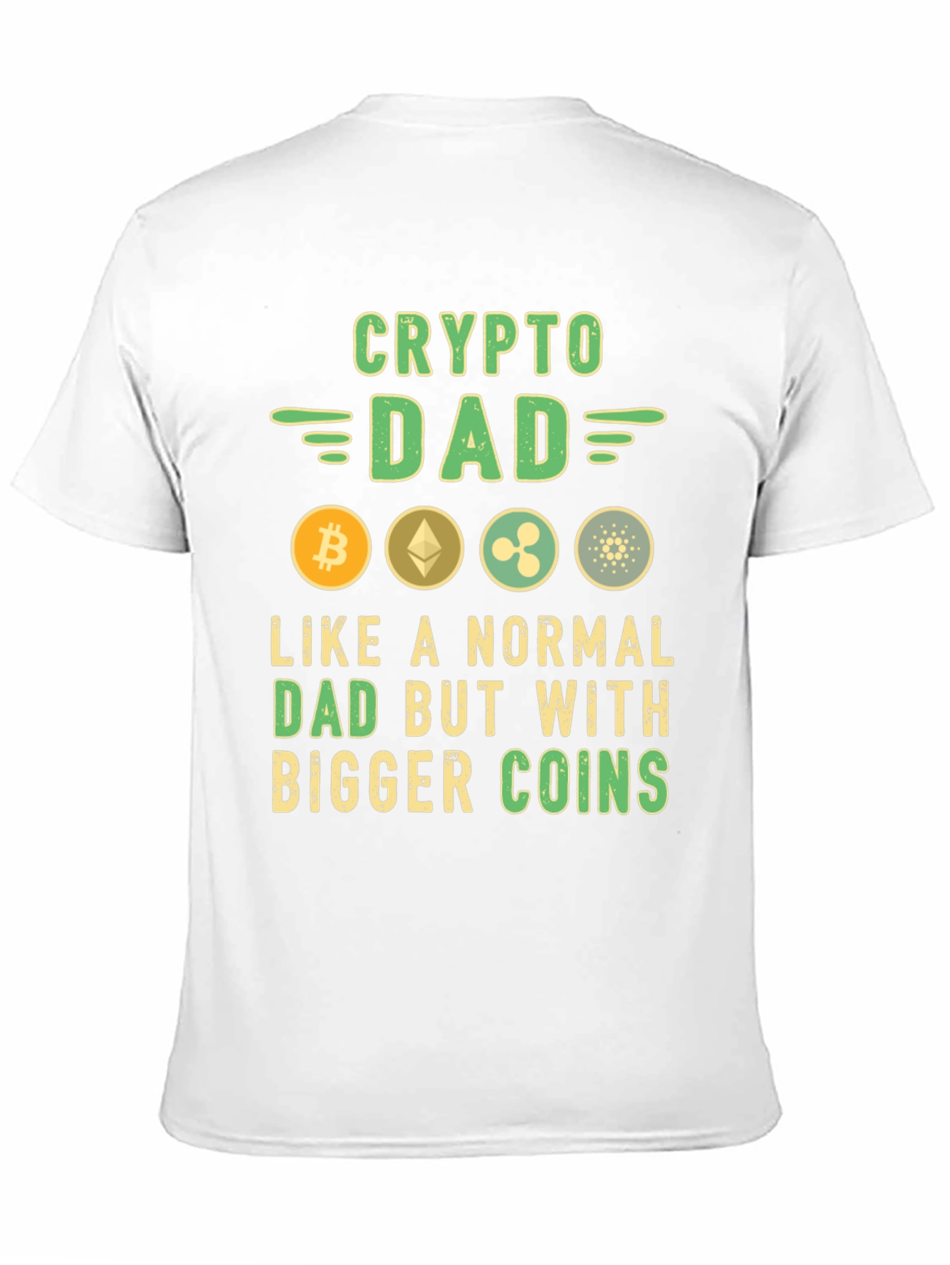 Crypto Dad T-Shirt Bitcoin Ethereum Ripple Cardano