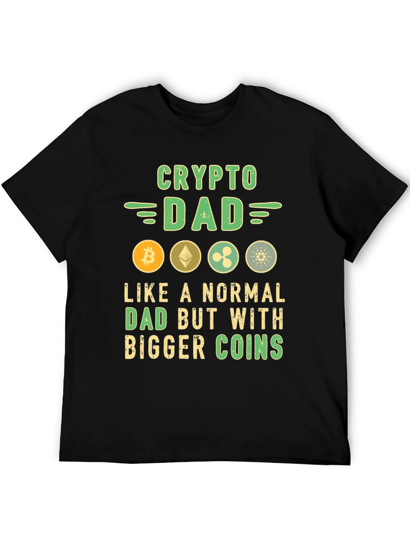 Crypto Dad T-Shirt Bitcoin Ethereum Ripple Cardano
