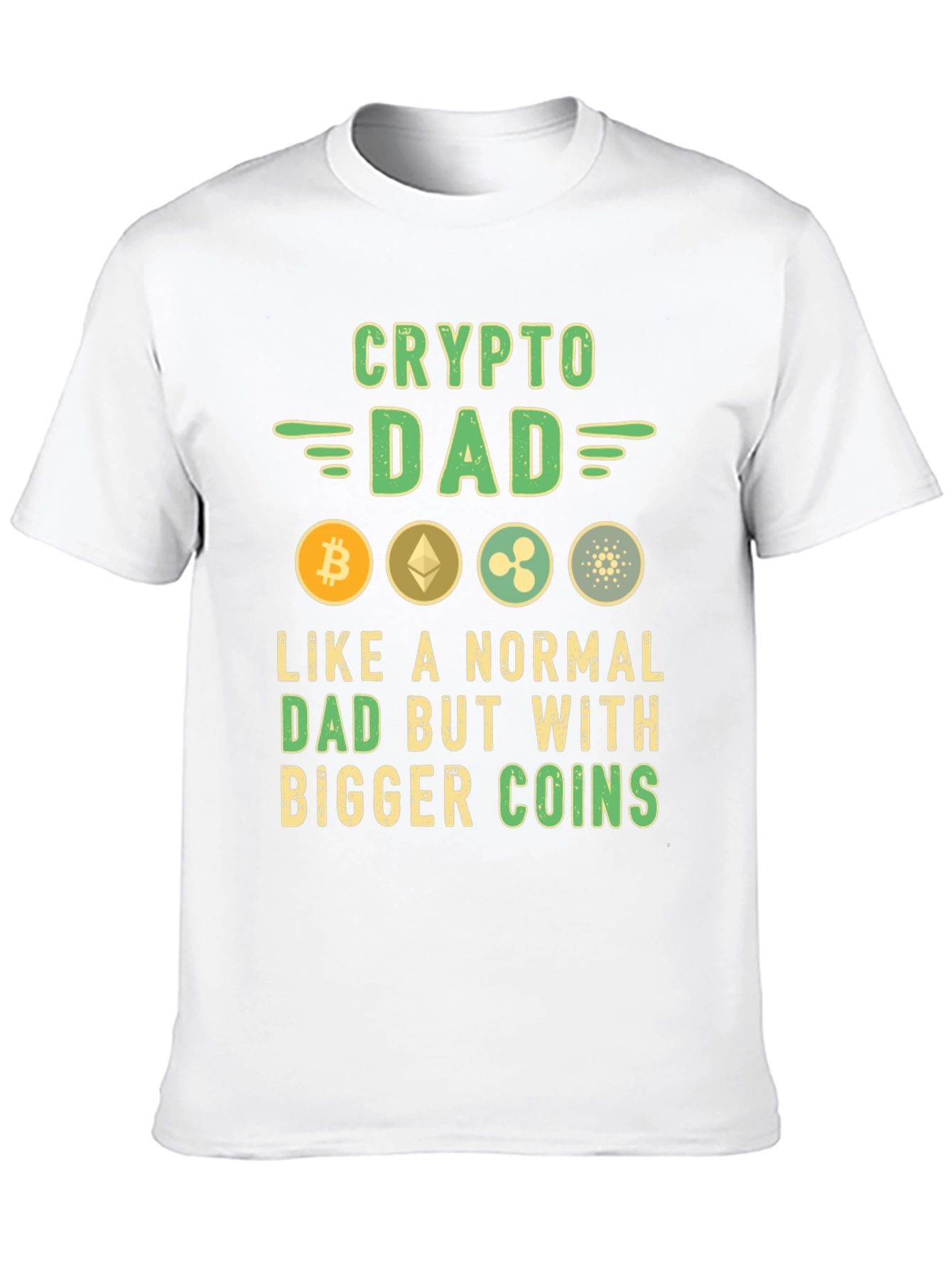Crypto Dad T-Shirt Bitcoin Ethereum Ripple Cardano