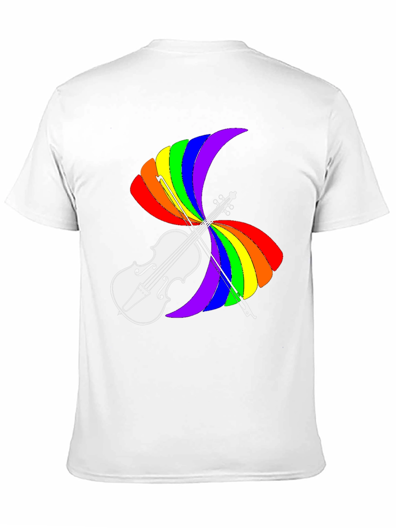 Rainbow Violin T-Shirt - Pride Music Tee
