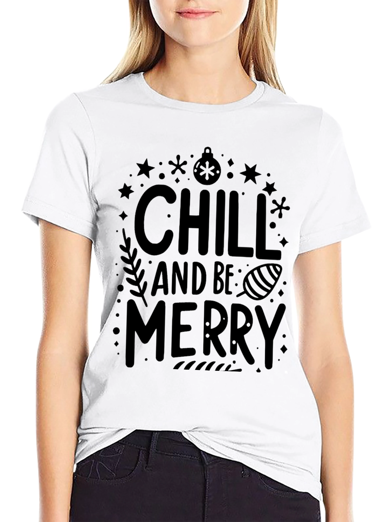 Chill and Be Merry Black T-Shirt