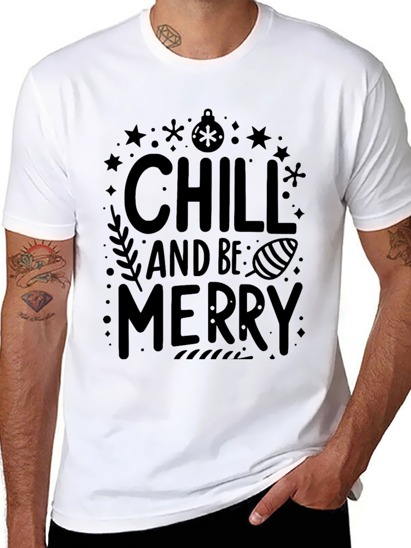 Chill and Be Merry Black T-Shirt