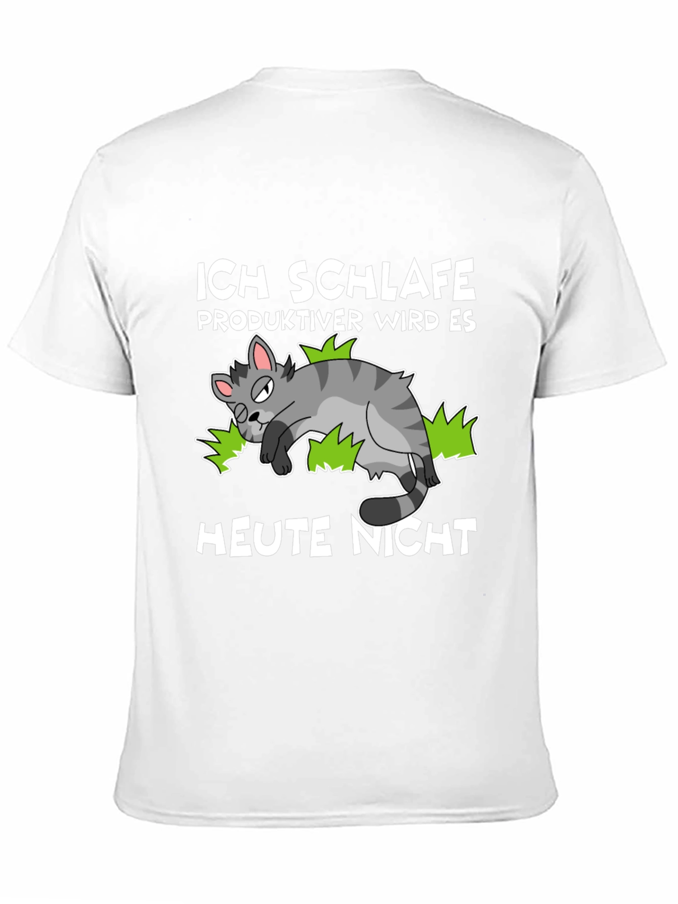 Ich Schlafe T-Shirt Funny Cat Graphic Novelty Tee