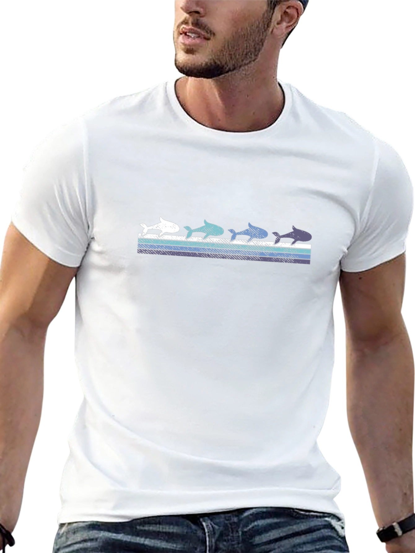 Retro Shark Tee - Stylish Ocean Life Design